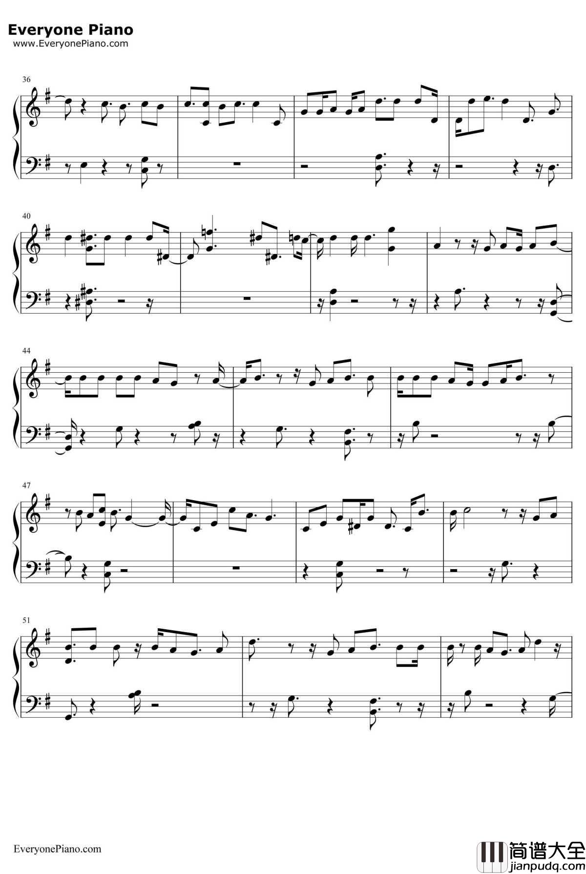 CALLING_YOU钢琴谱_Highlight