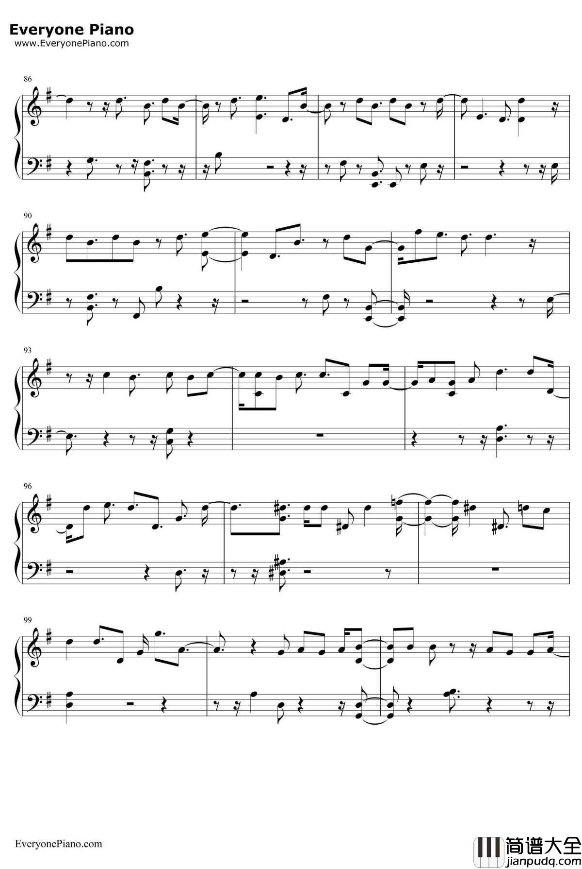 CALLING_YOU钢琴谱_Highlight