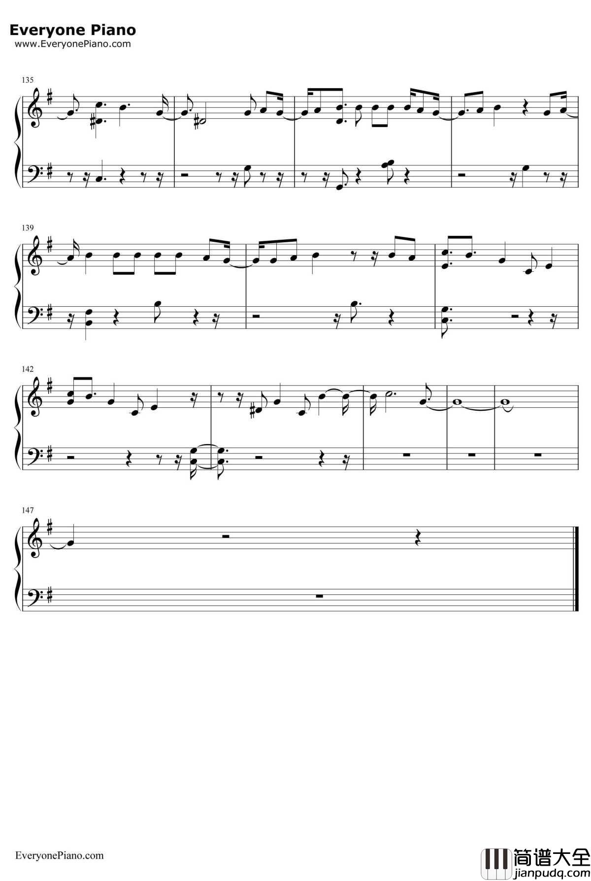 CALLING_YOU钢琴谱_Highlight