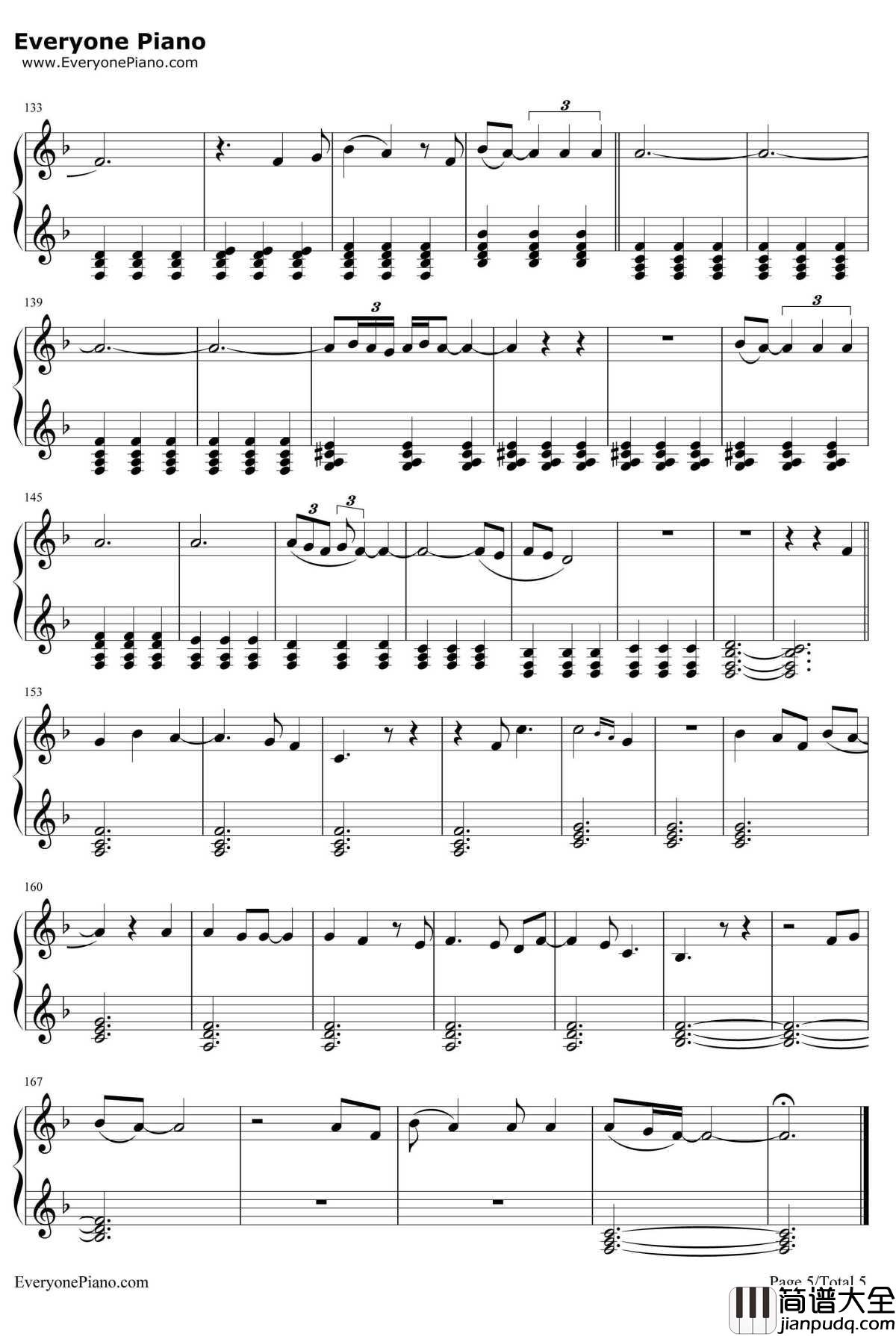 She_Used_To_Be_Mine钢琴谱_SaraBareilles_WaitressOST