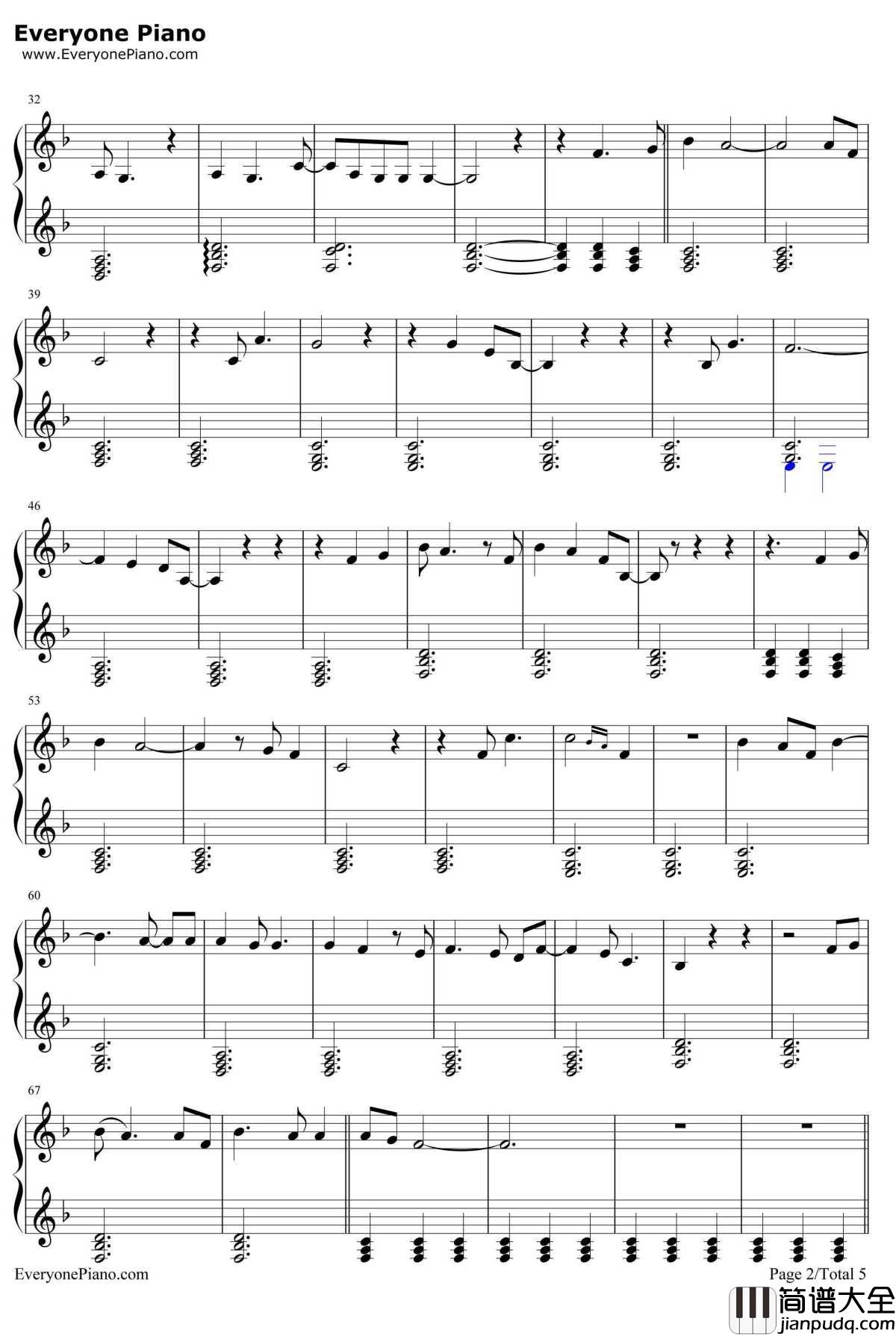 She_Used_To_Be_Mine钢琴谱_SaraBareilles_WaitressOST