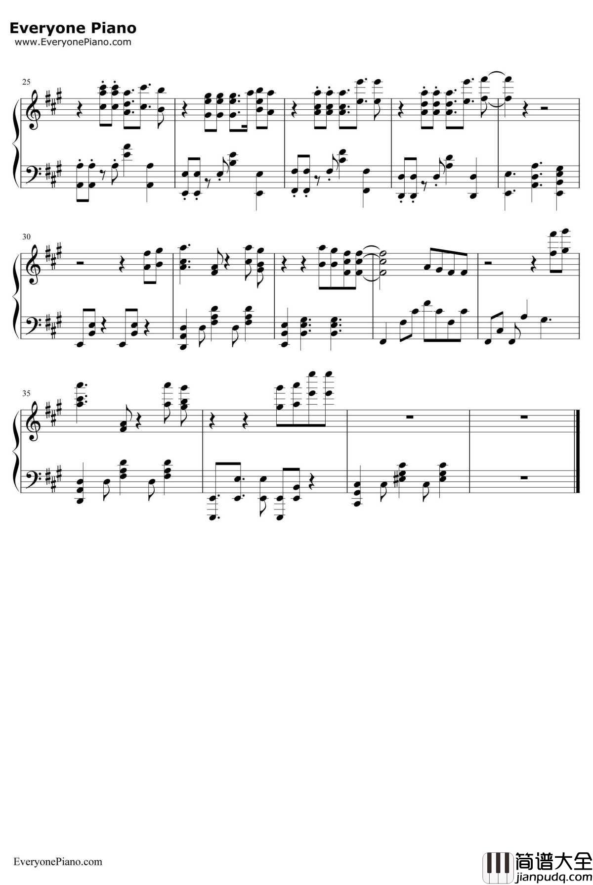 荣耀再临钢琴谱_大胆音组_全职高手ED