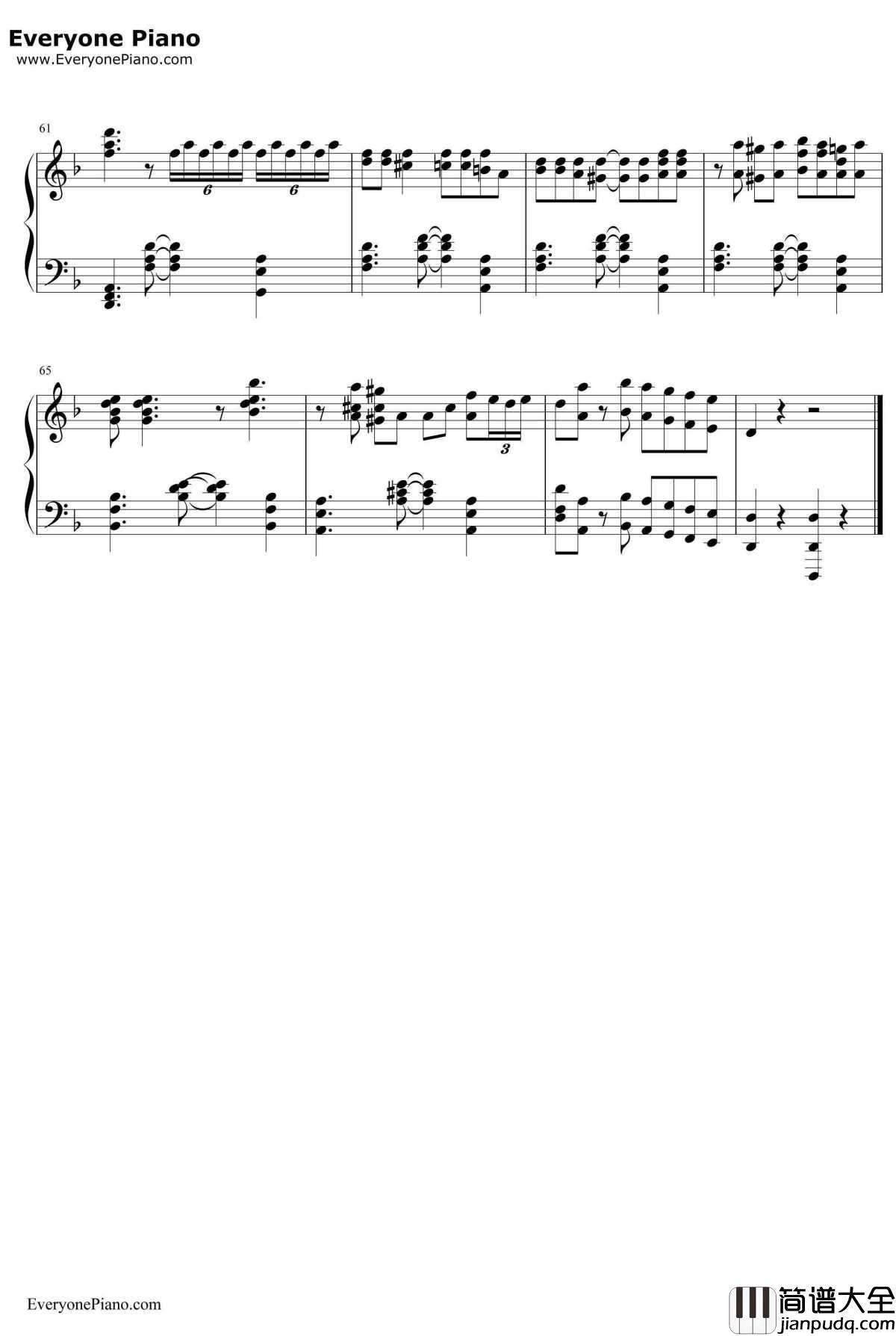 The_Crave钢琴谱_杰利·罗尔·莫顿JellyRollMorton_海上钢琴师插曲爵士版