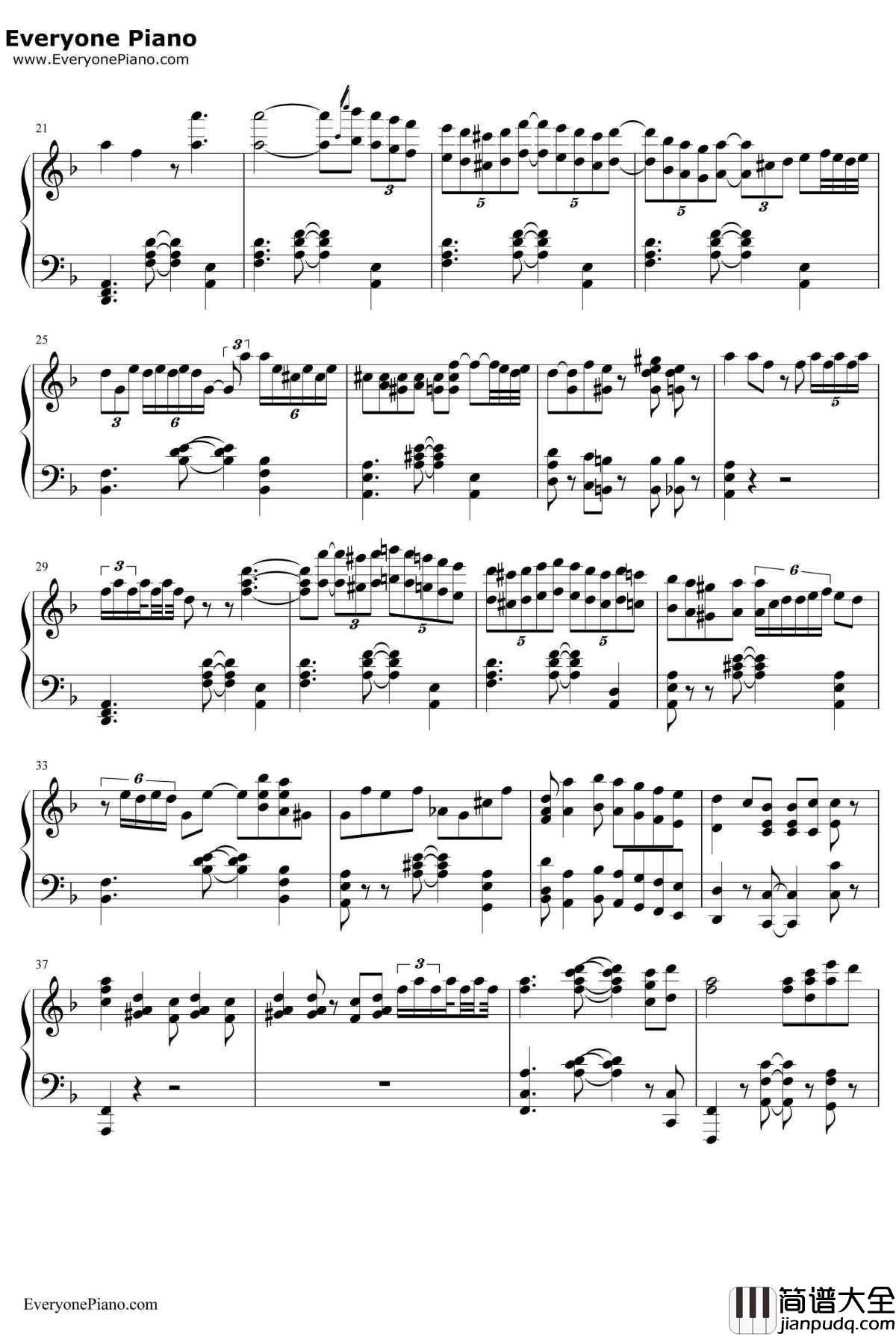 The_Crave钢琴谱_杰利·罗尔·莫顿JellyRollMorton_海上钢琴师插曲爵士版