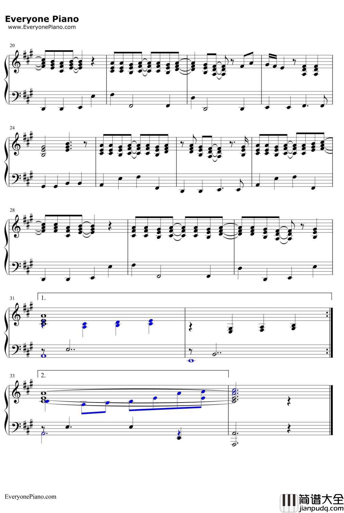 Shout_to_the_Lord钢琴谱_Hillsong