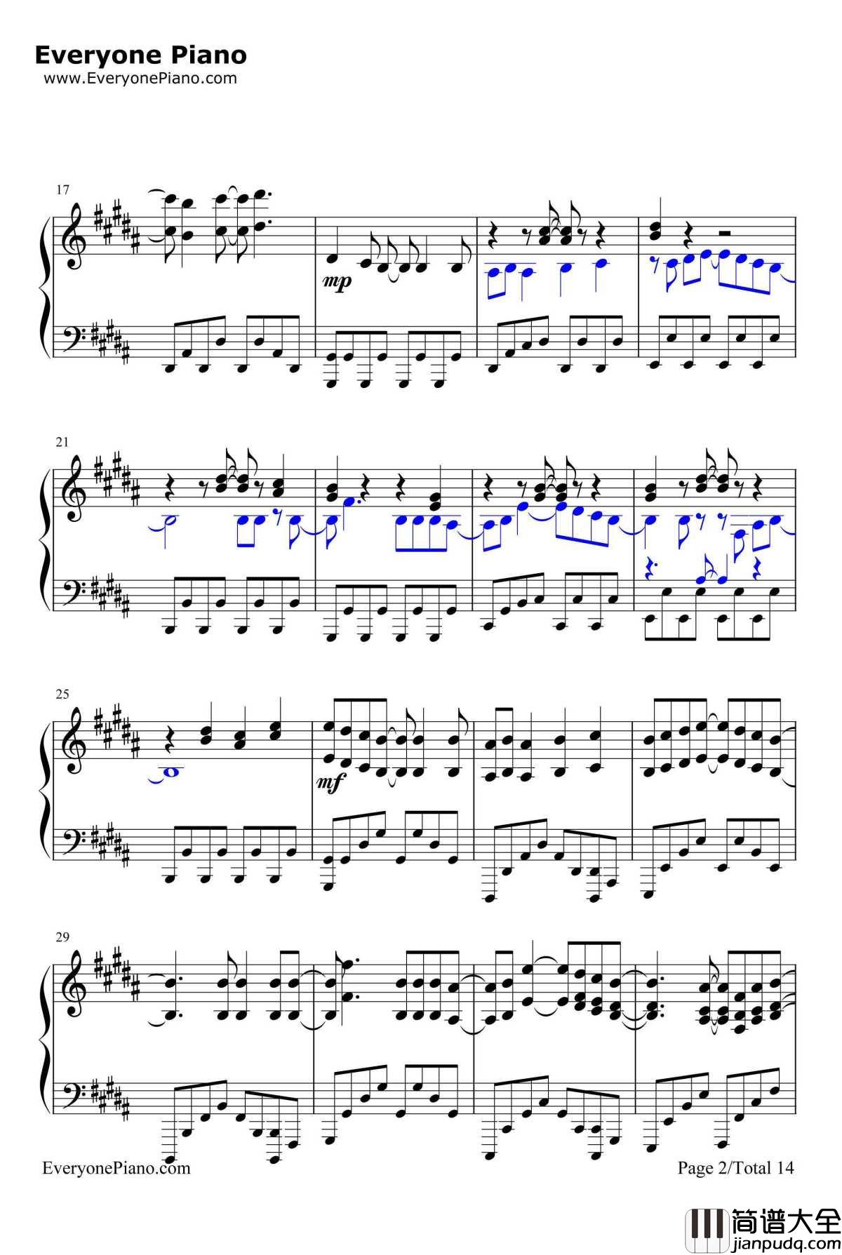 終わりの世界から钢琴谱_麻枝准やなぎなぎ_麻枝准