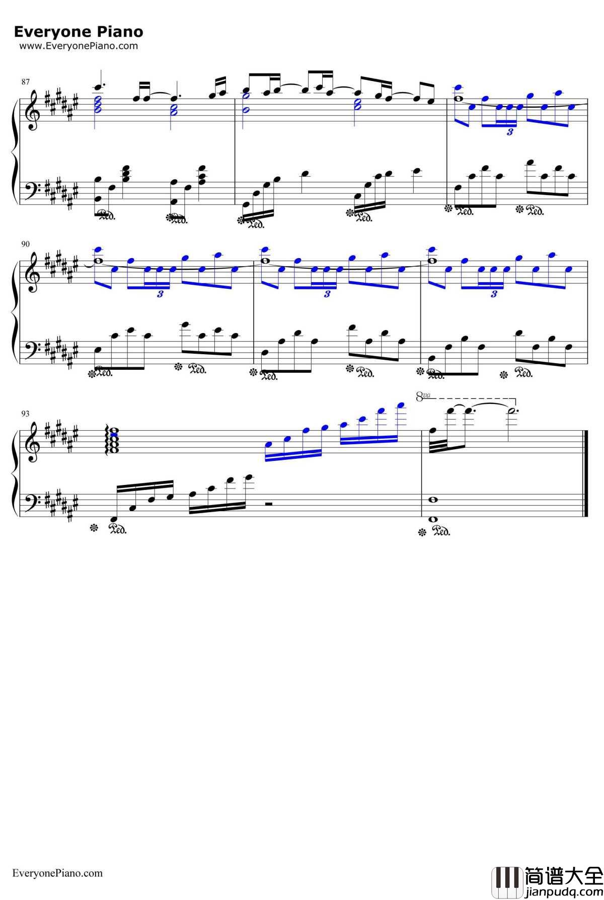 ハナミズキ钢琴谱_一青窈_花水木主题曲