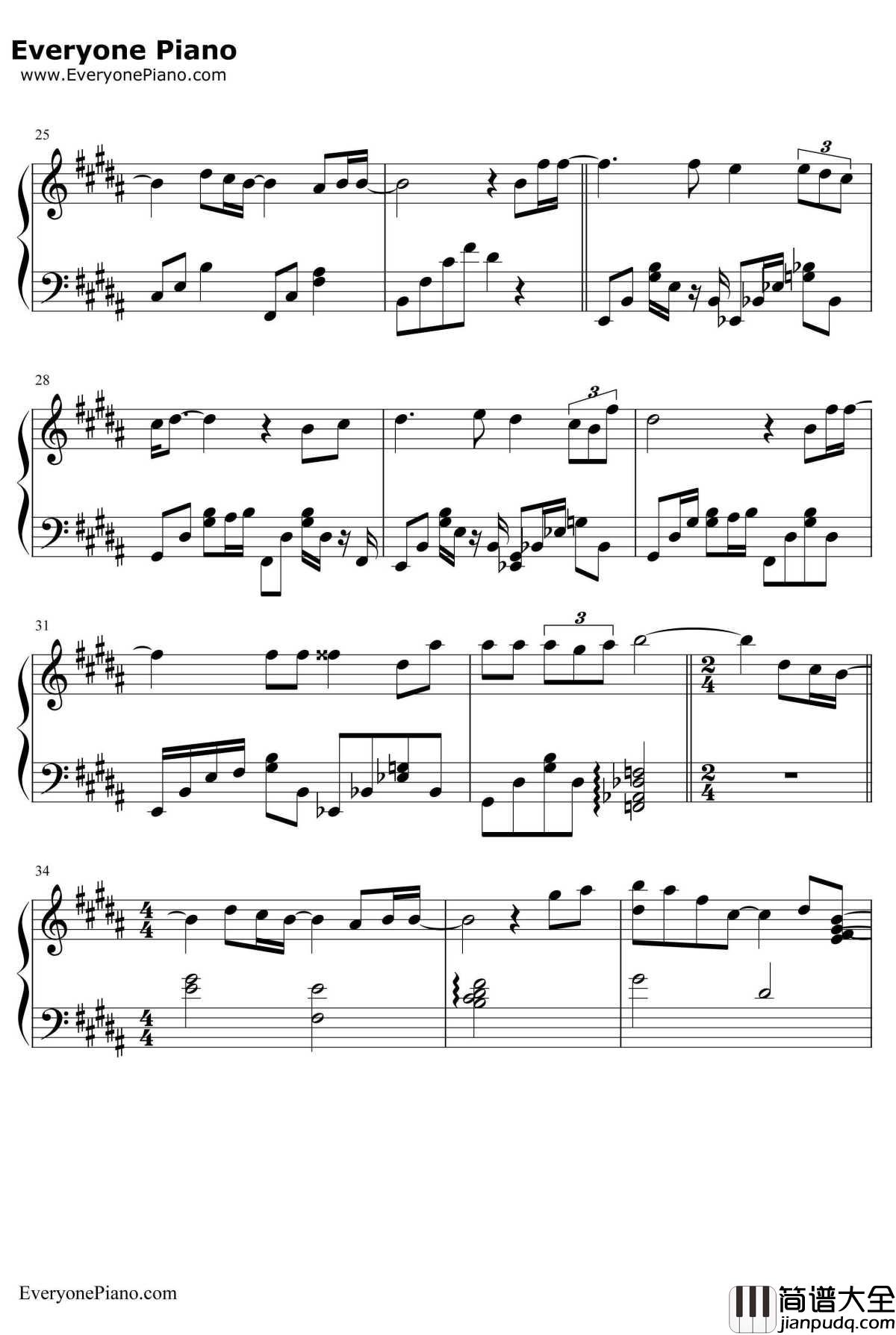 Only_Human钢琴谱_K（姜尹成）_一公升眼泪主题曲