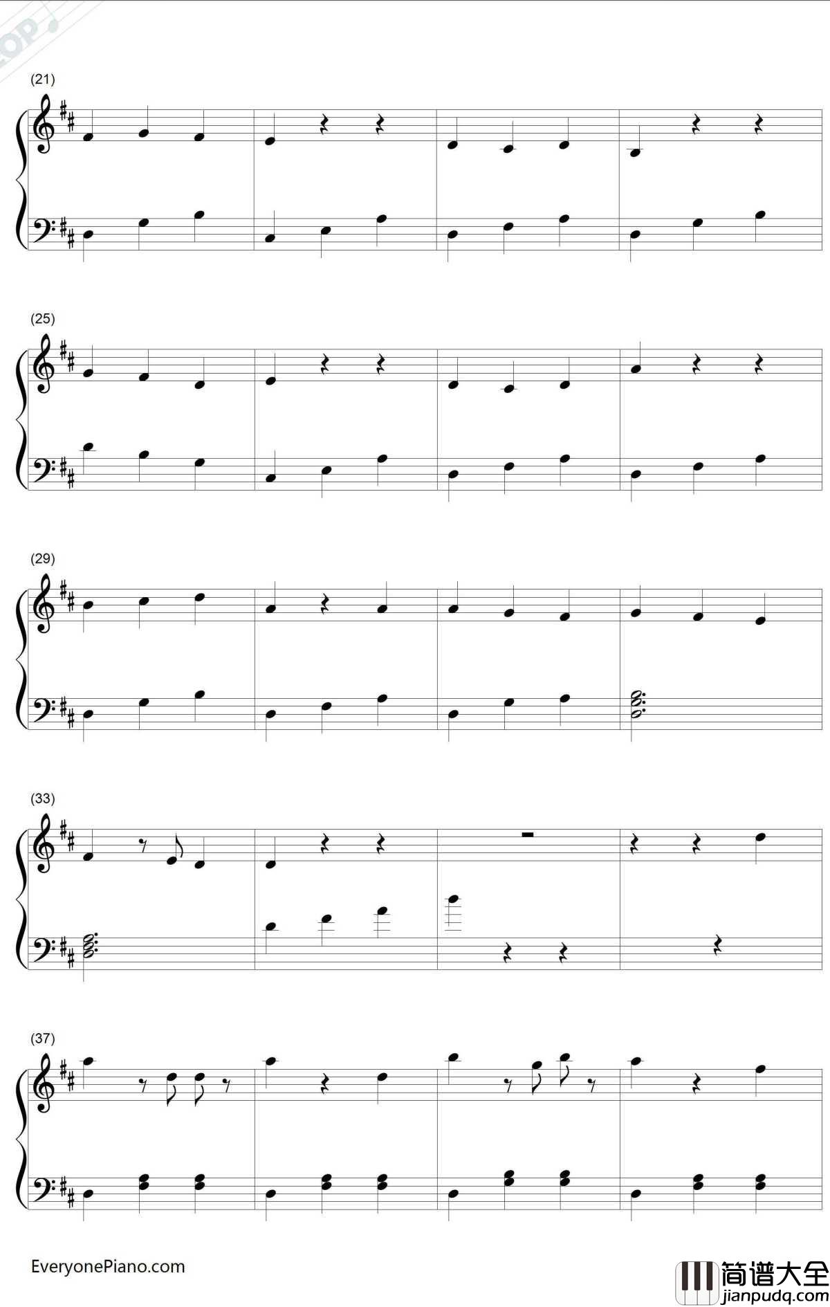 当琪琪笑起来的时候钢琴谱_Piano_光