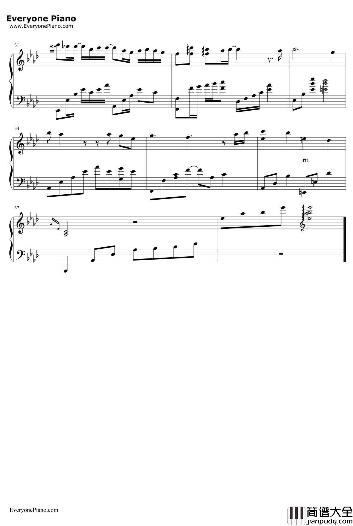 给我一个理由忘记钢琴谱_黄丽玲