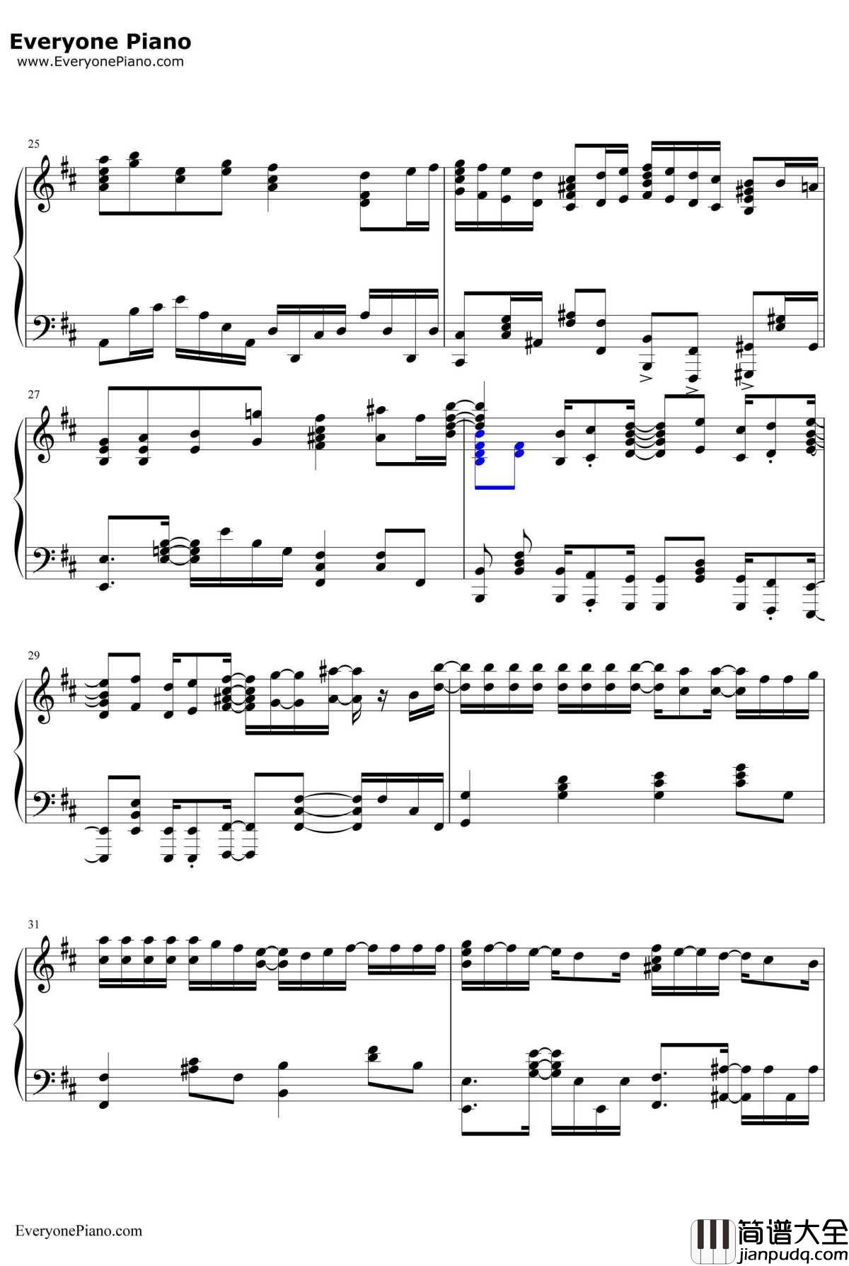 热情のスペクトラム钢琴谱_生物股长_七大罪OP