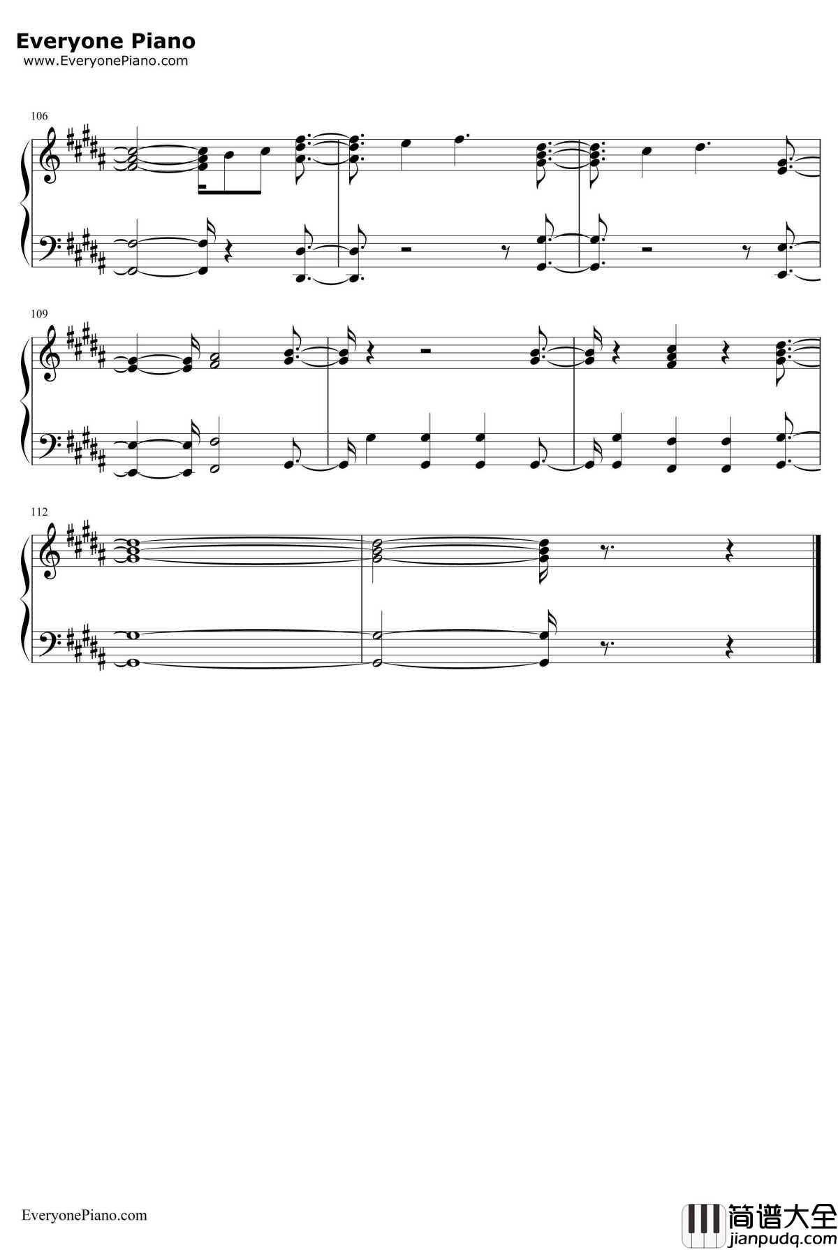 2U钢琴谱_DavidGuettaftJustinBieber