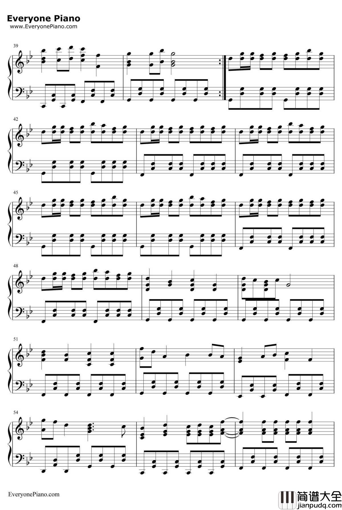 小苹果钢琴谱_筷子兄弟_老男孩之猛龙过江宣传曲