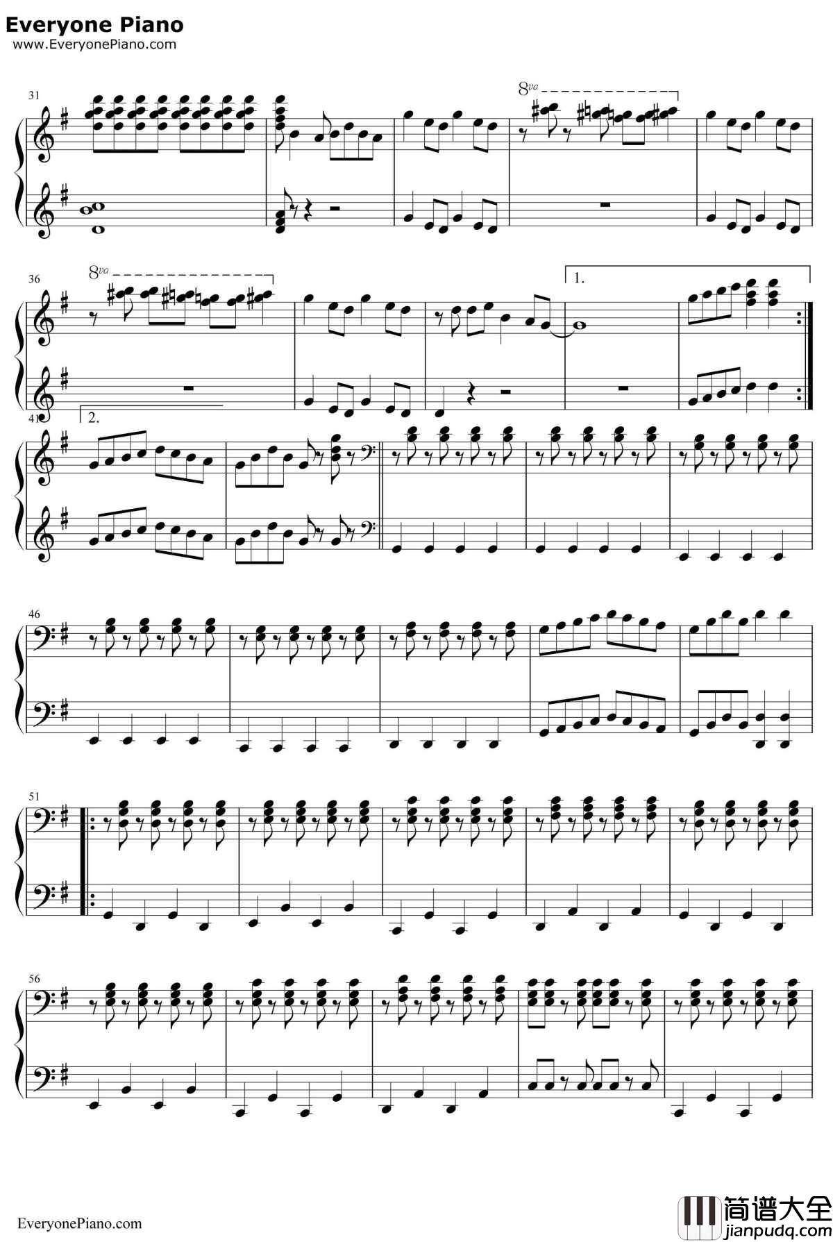 大家来跳舞钢琴谱_B.B.QUEENS__樱桃小丸子_主题曲