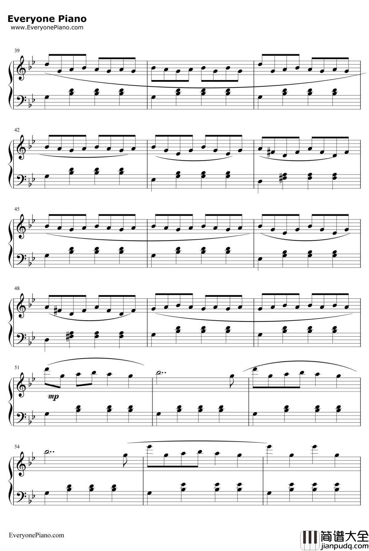 Pilgrims_on_a_Long_Journey钢琴谱_CoeurdePirate_光之子游戏配乐