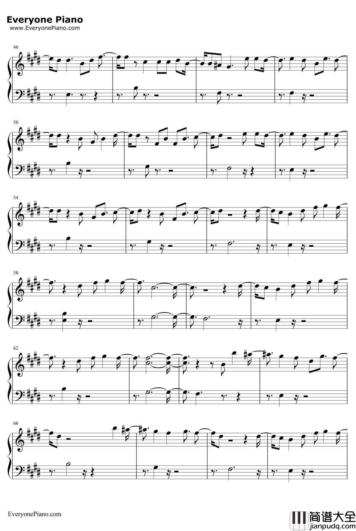 Just_Hold_On钢琴谱_SteveAokiandLouisTomlinson