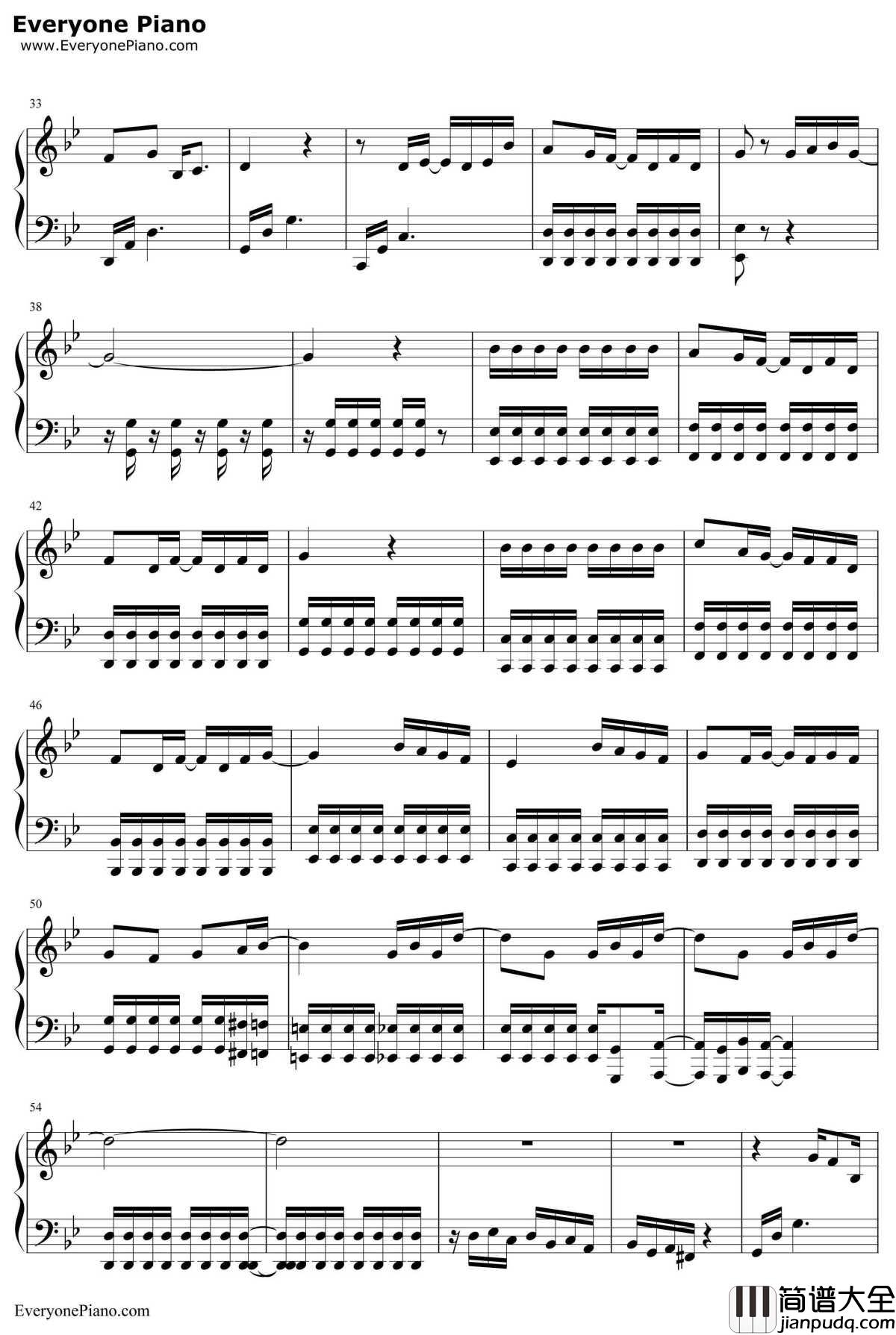 望钢琴谱_赵丽颖&张碧晨_楚乔传片头曲