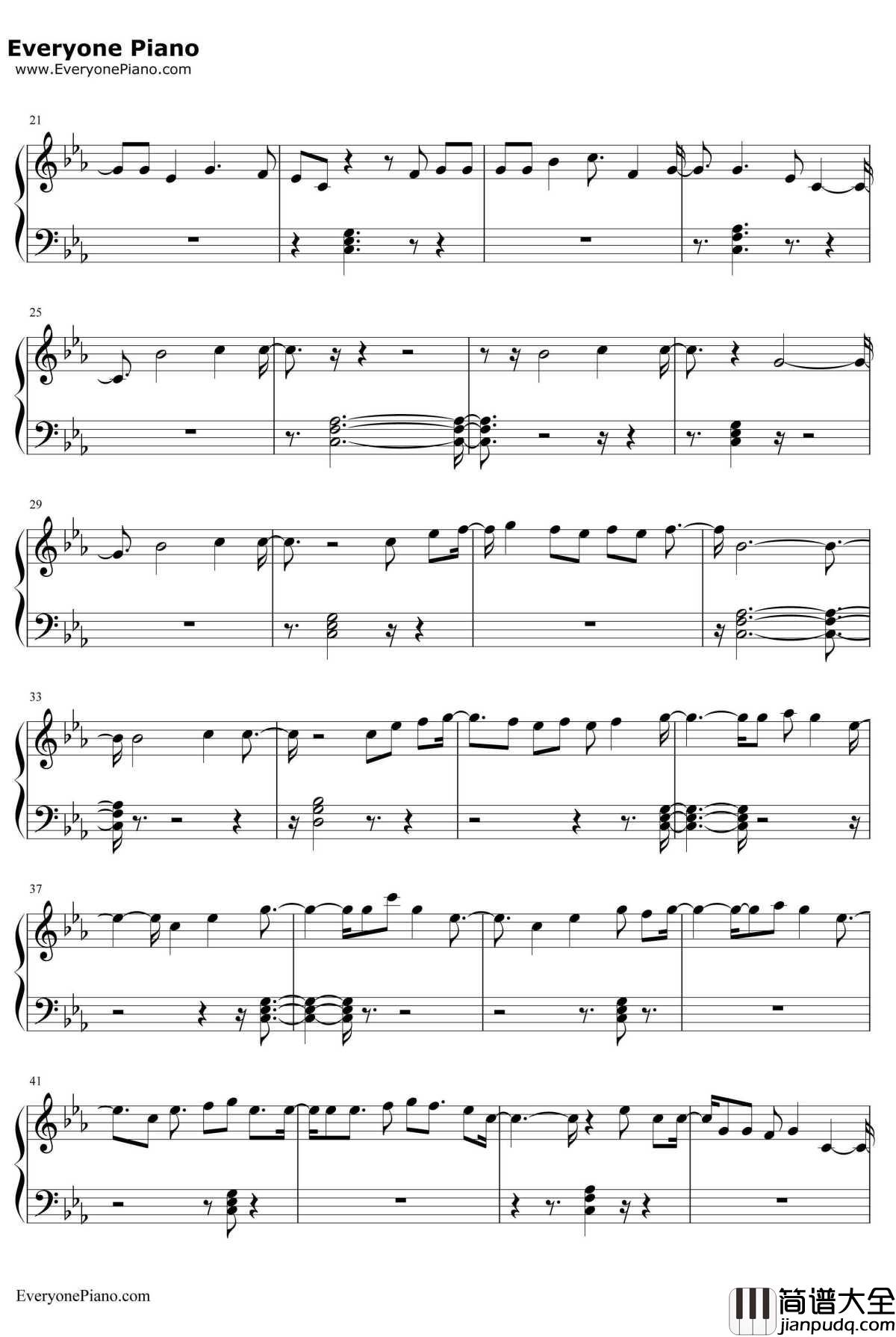 Wild_Thoughts钢琴谱_DJKhaledRihannaBrysonTiller