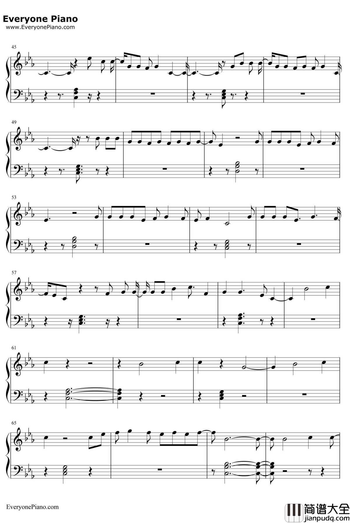 Wild_Thoughts钢琴谱_DJKhaledRihannaBrysonTiller