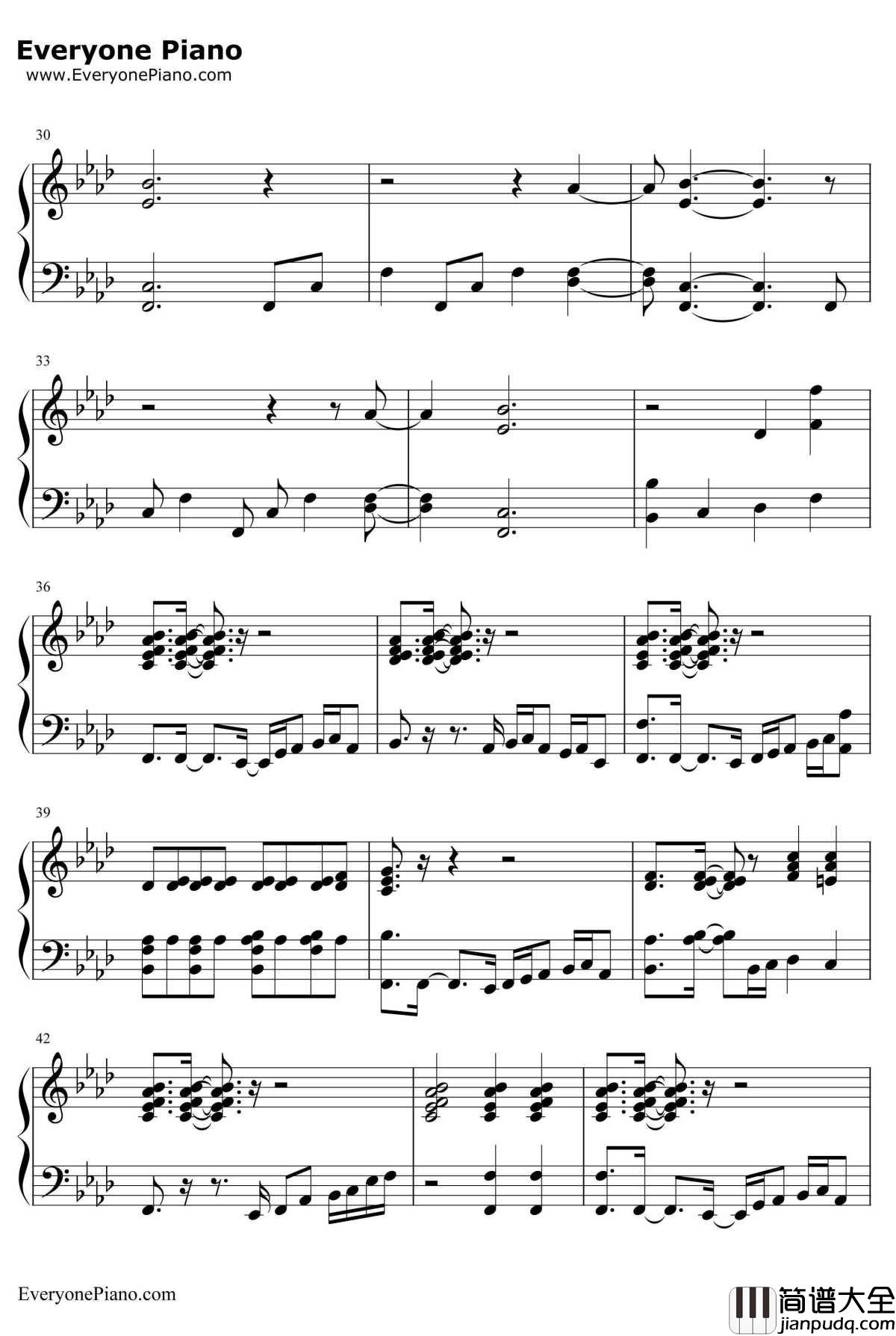 24K_Magic钢琴谱_BrunoMars