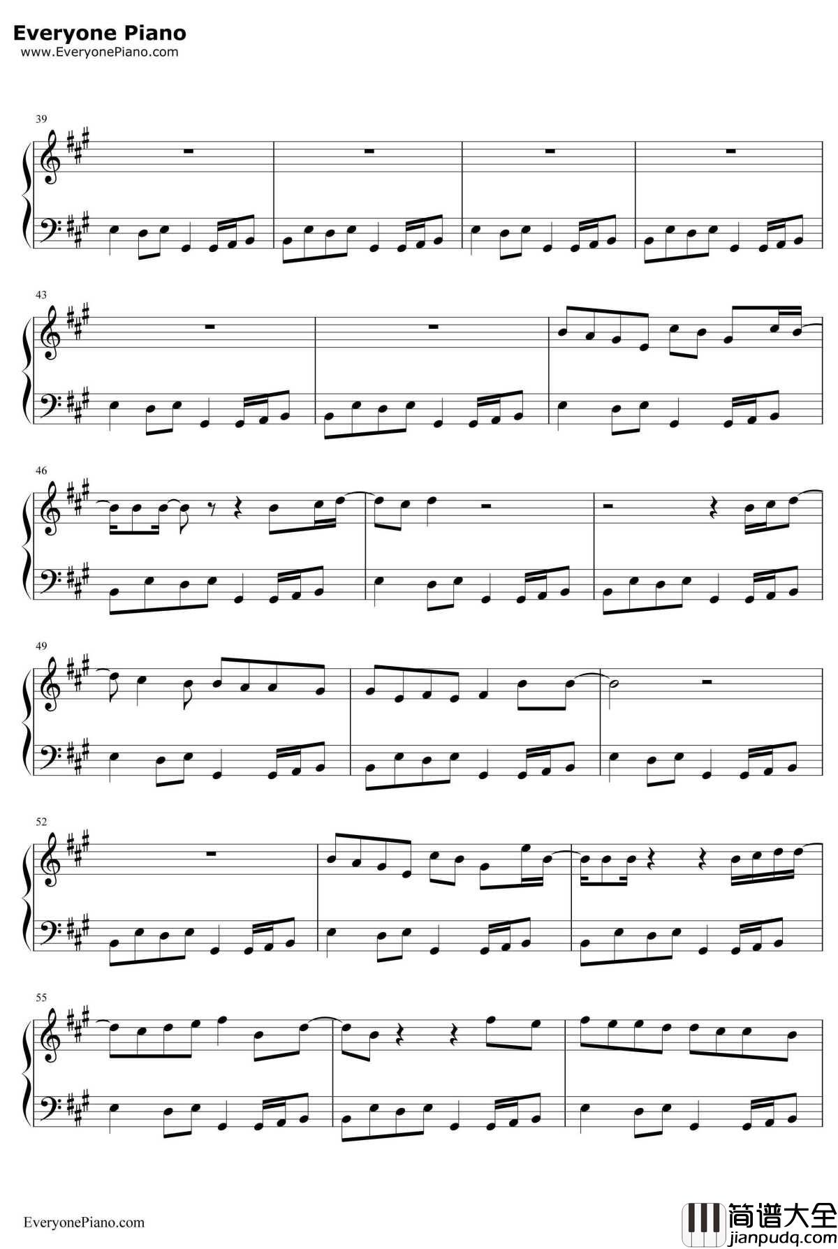 放钢琴谱_陈奕迅