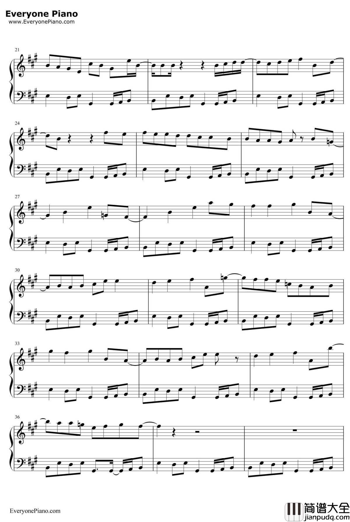 放钢琴谱_陈奕迅