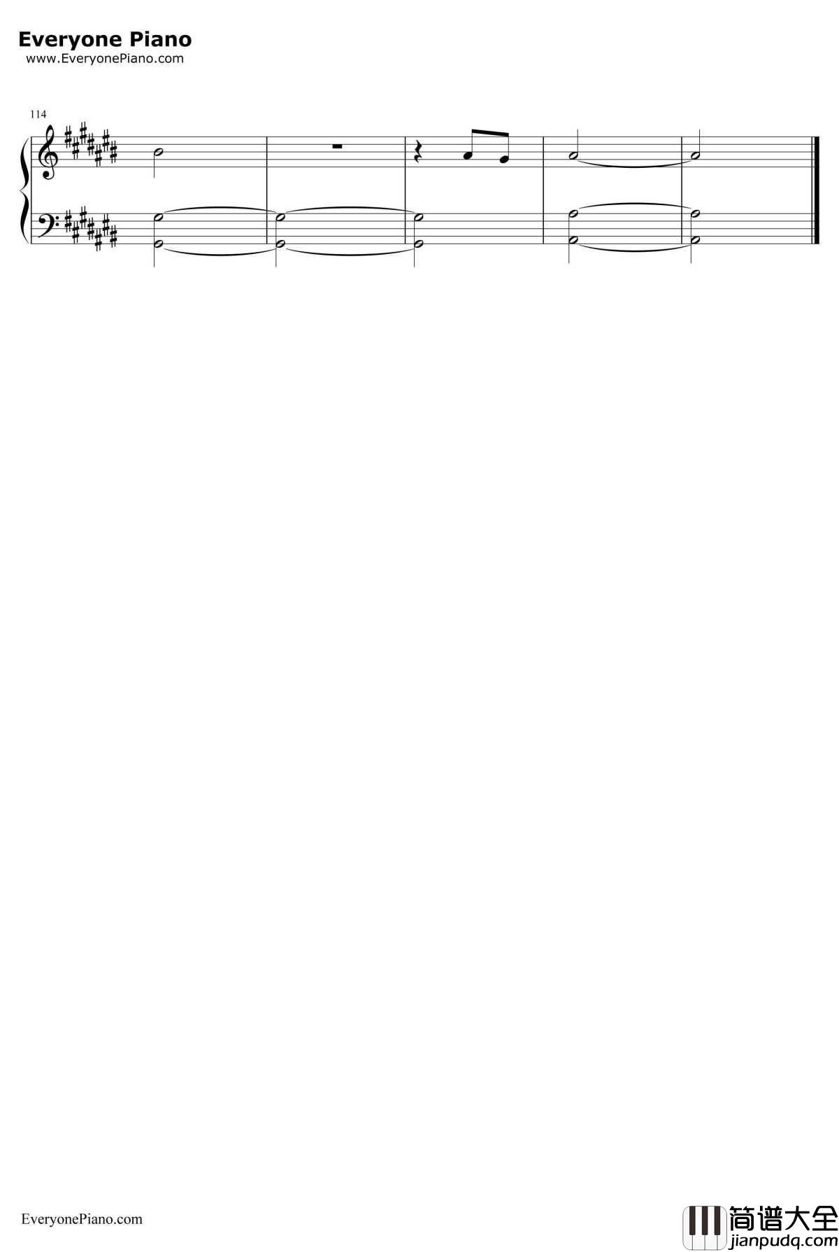 不说话钢琴谱_周深_大护法概念曲