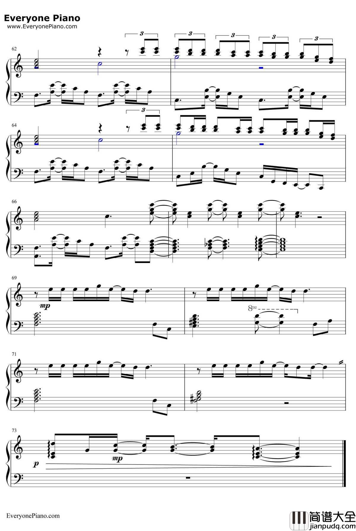 Here_Comes_A_Thought钢琴谱_RebeccaSugar_史帝芬宇宙OST