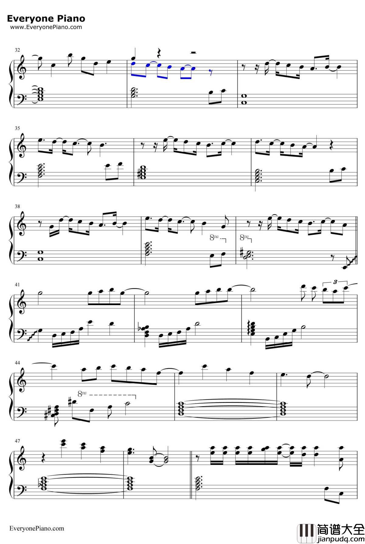 Here_Comes_A_Thought钢琴谱_RebeccaSugar_史帝芬宇宙OST