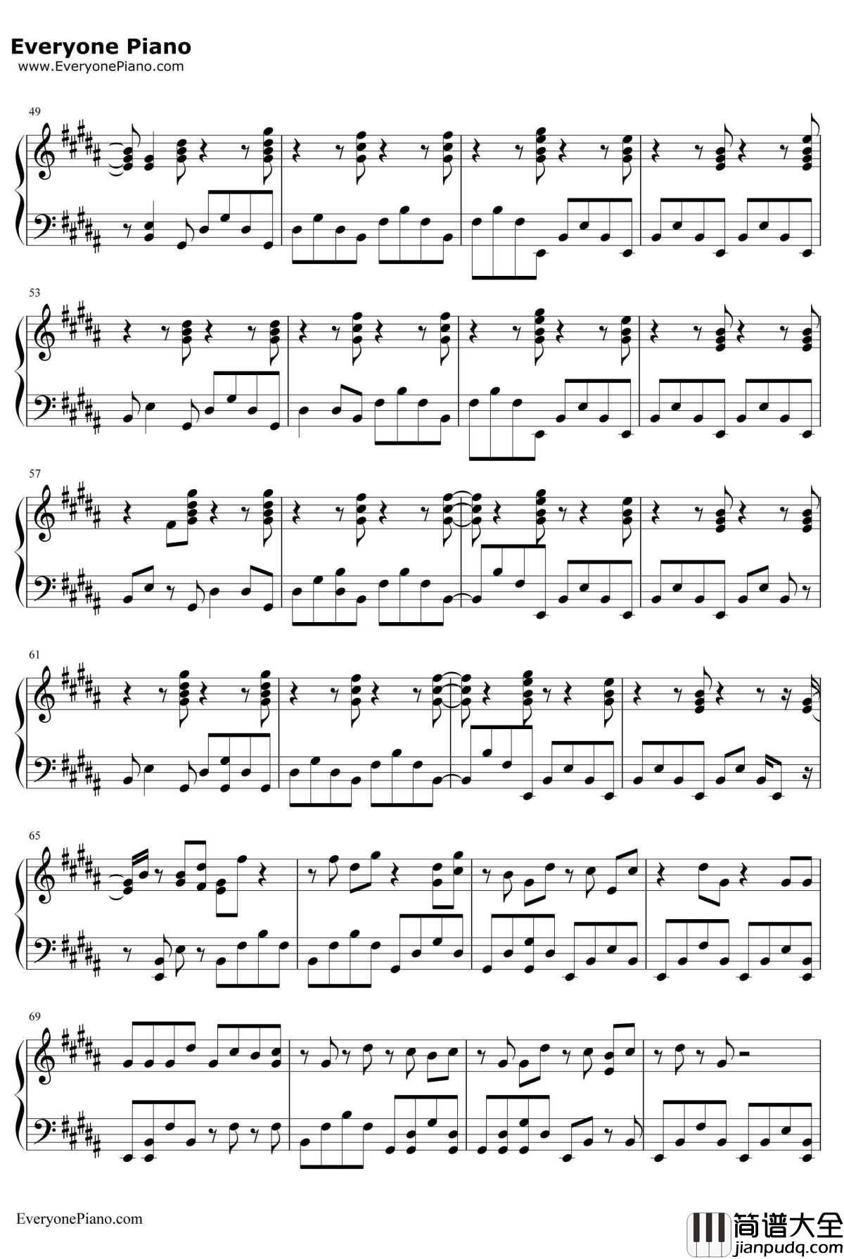 Welcome_to_My_Life钢琴谱_ChrisBrown