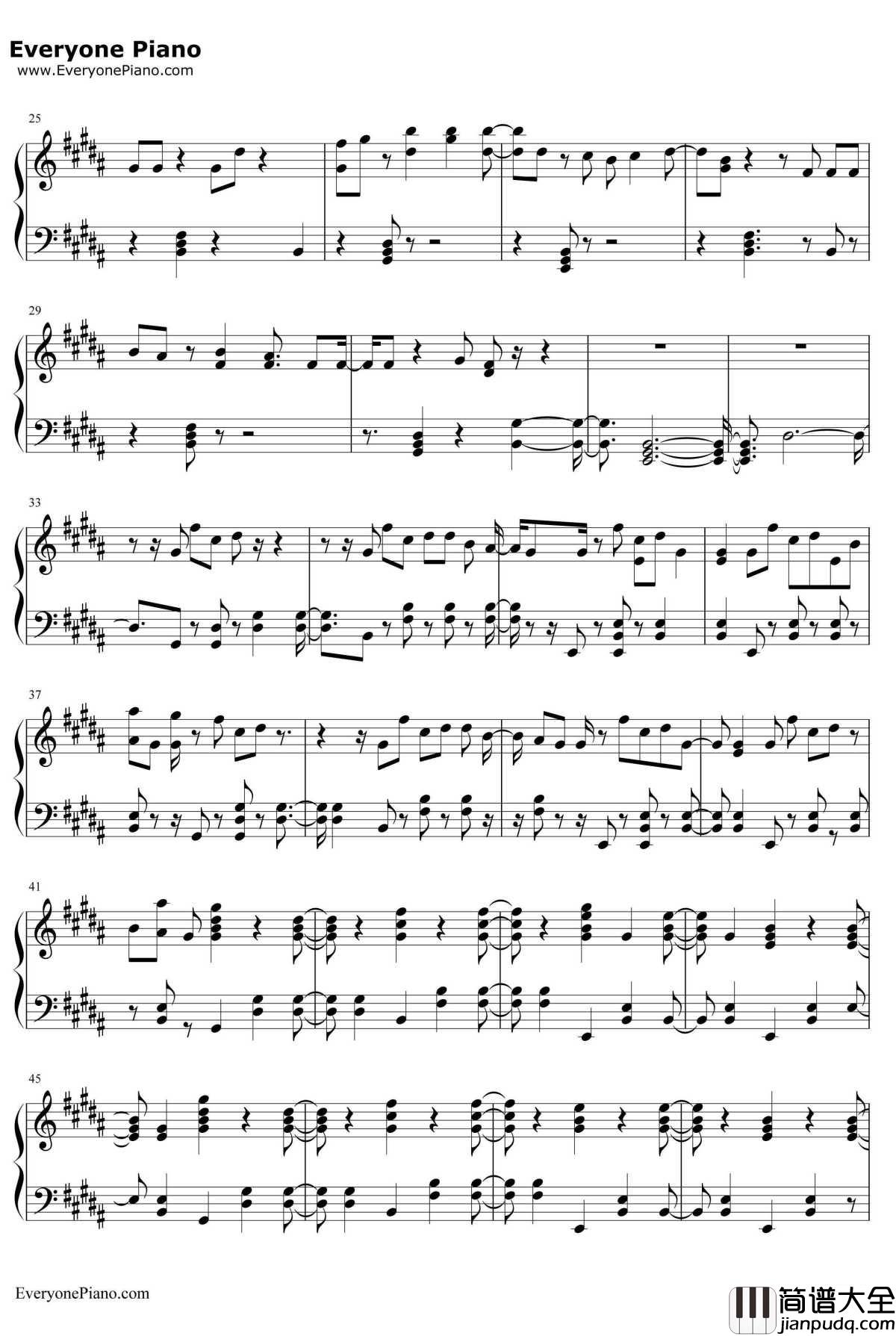 Welcome_to_My_Life钢琴谱_ChrisBrown