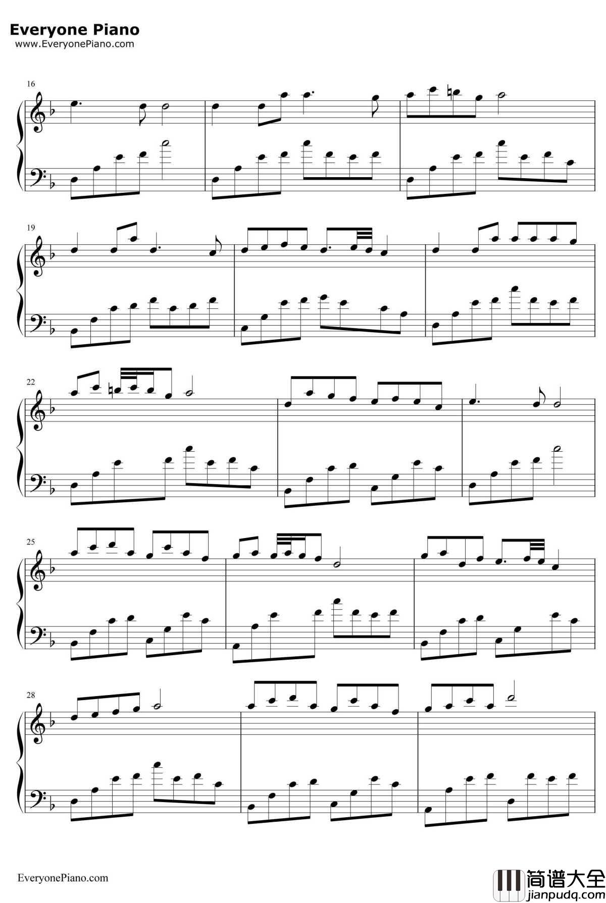 镇命歌钢琴谱_泷沢一留_しずめうた