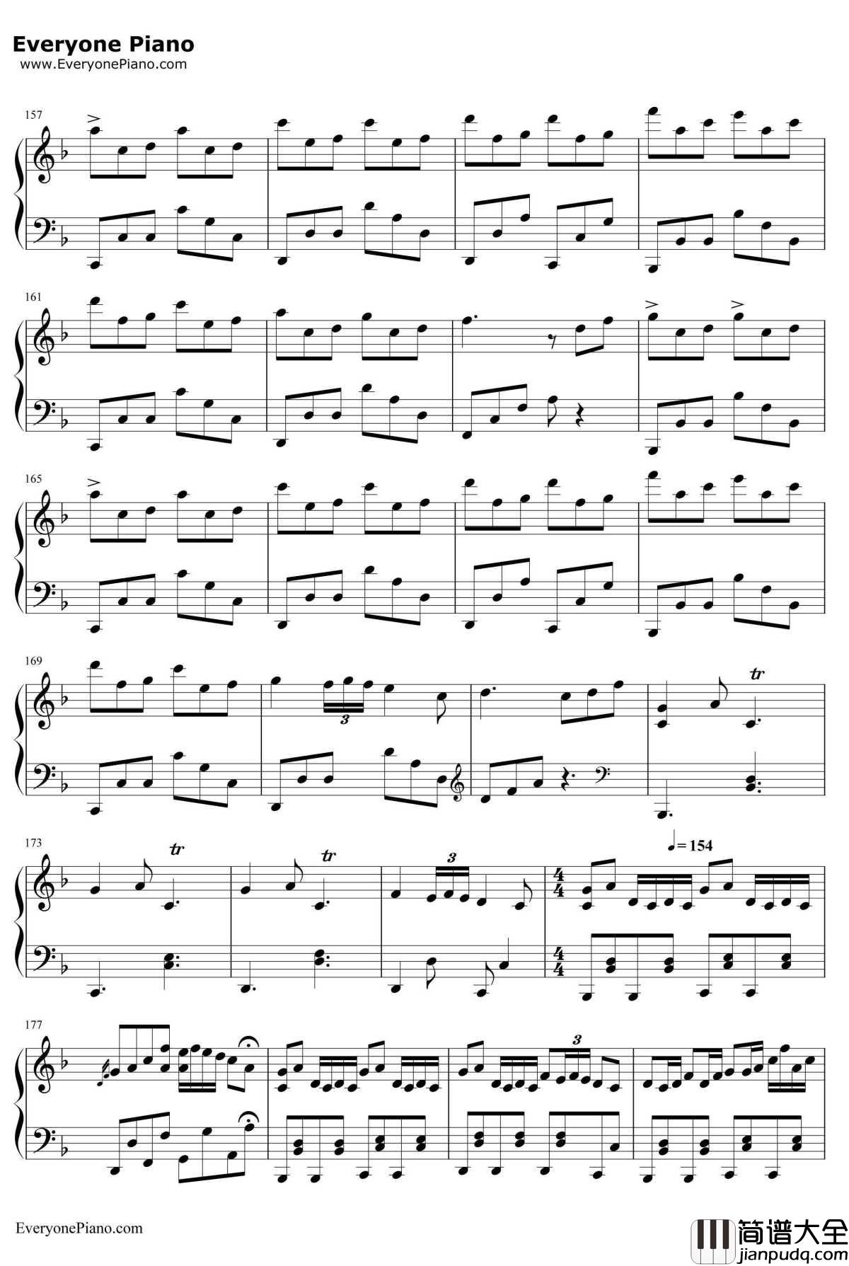 千本樱变奏钢琴谱_初音ミク