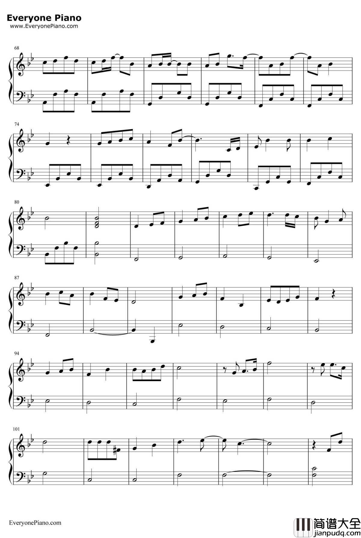 夏至未至钢琴谱_胡夏_夏至未至片头曲