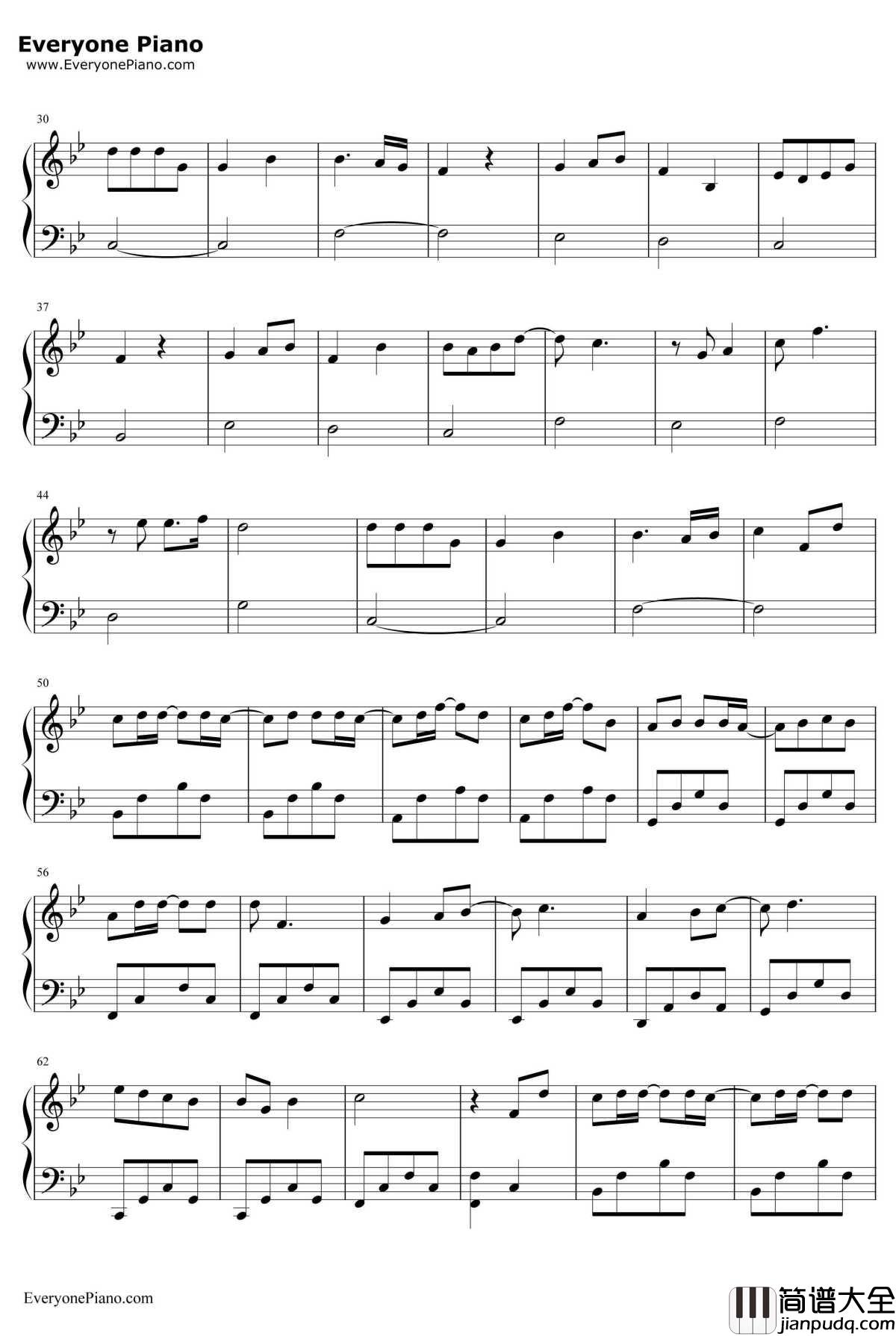 夏至未至钢琴谱_胡夏_夏至未至片头曲