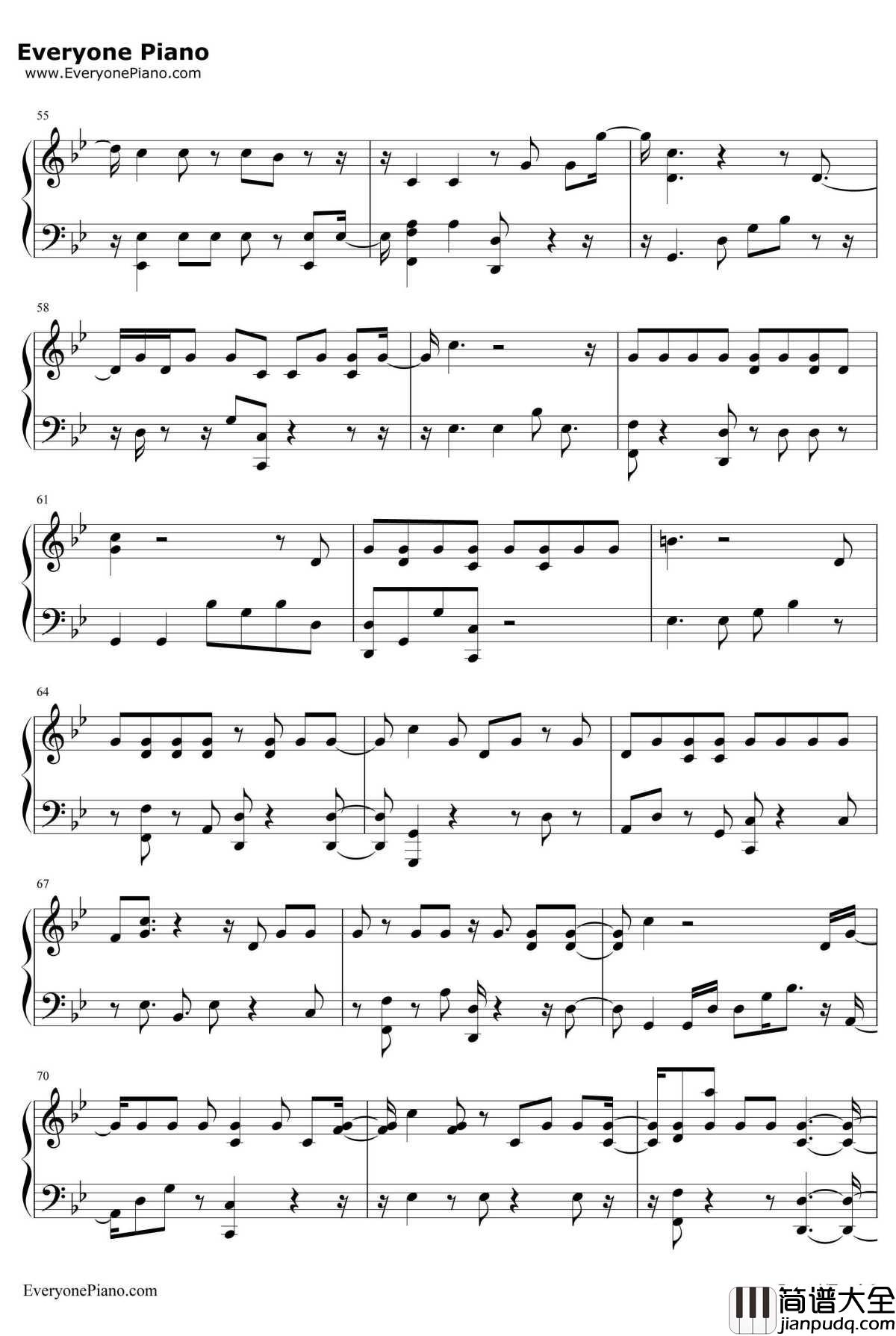 Both钢琴谱_GucciManeftDrake