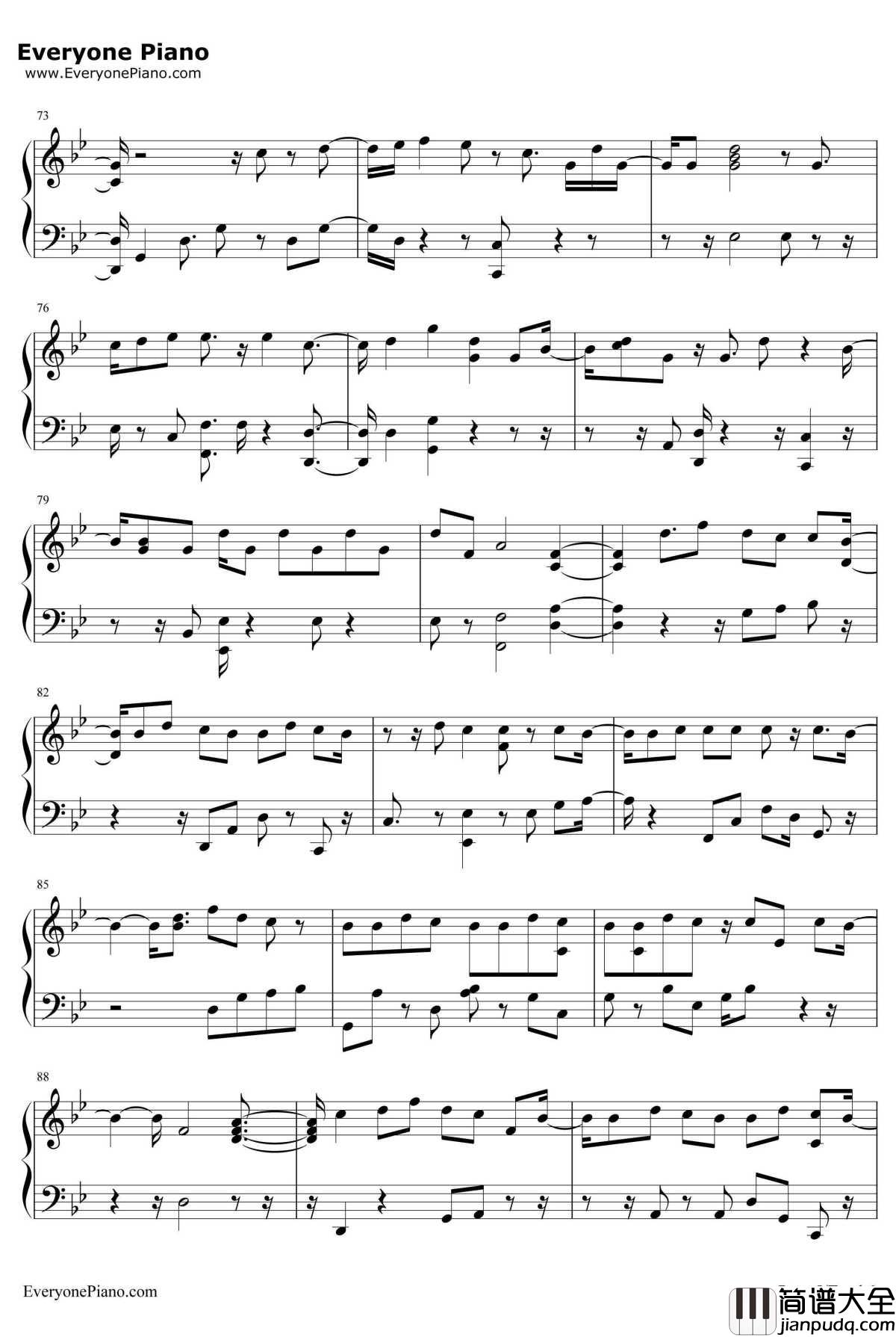 Both钢琴谱_GucciManeftDrake