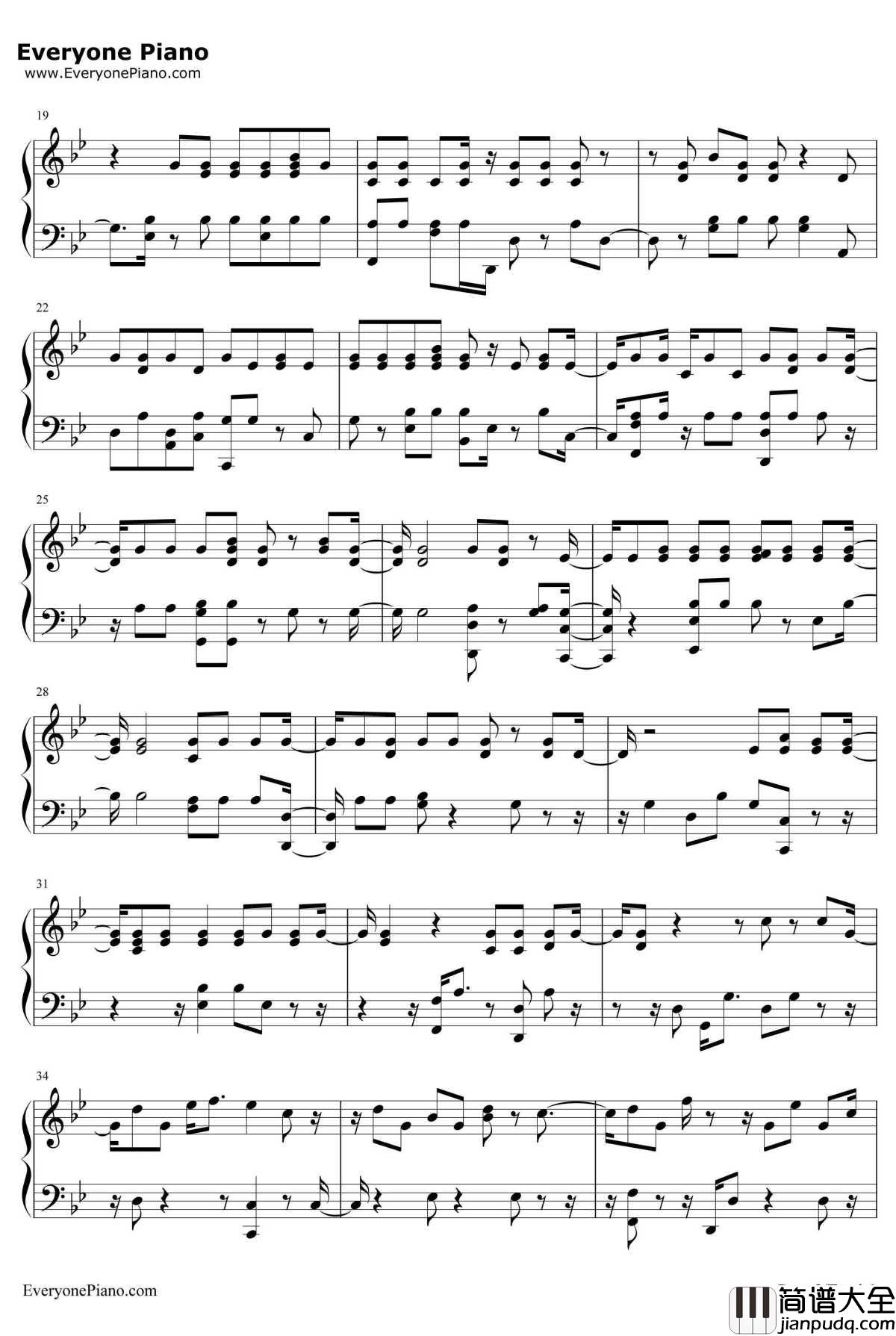 Both钢琴谱_GucciManeftDrake