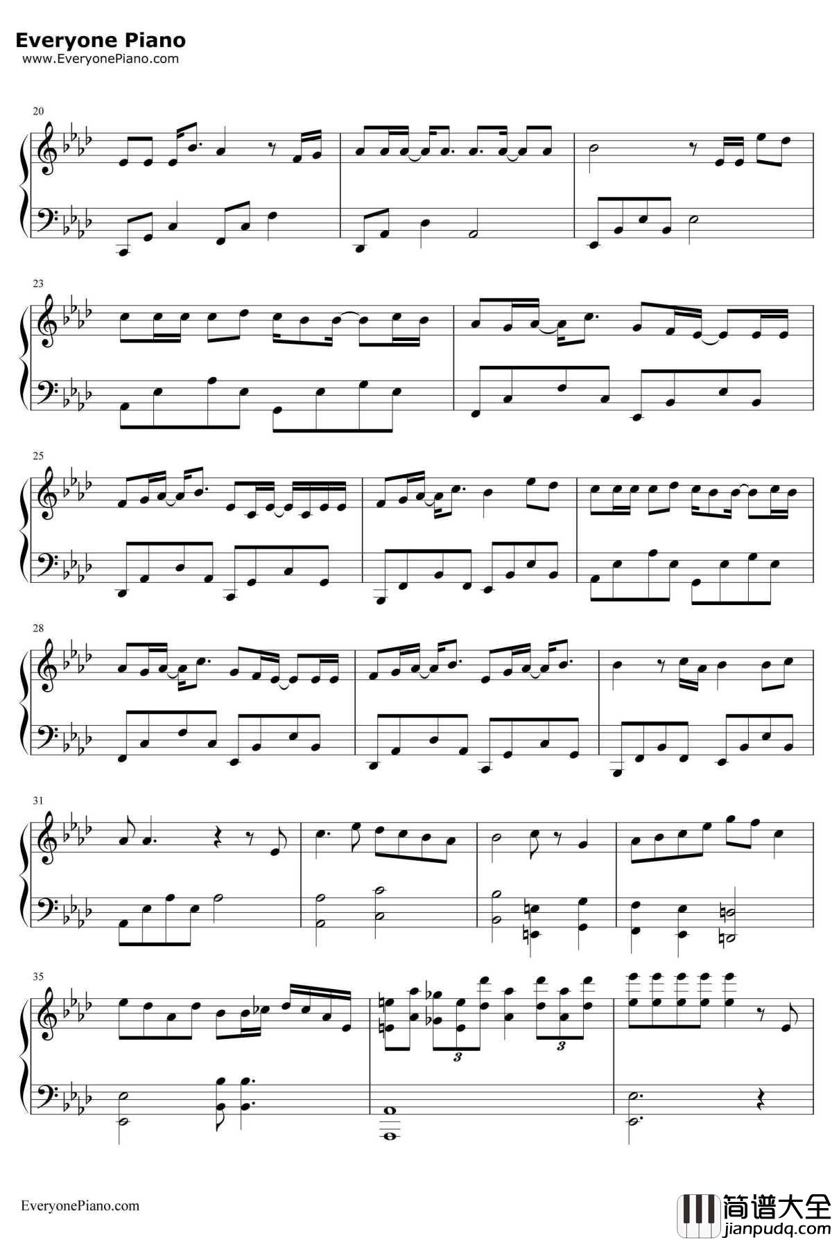 阳光不锈钢琴谱_王源_我们的少年时代插曲