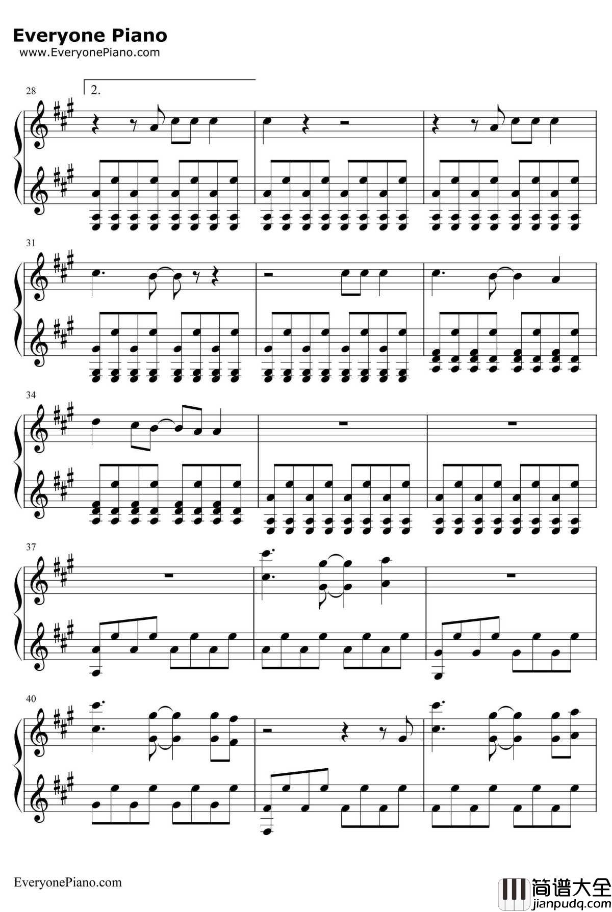 Chasing_Cars伴奏钢琴谱_SnowPatrol