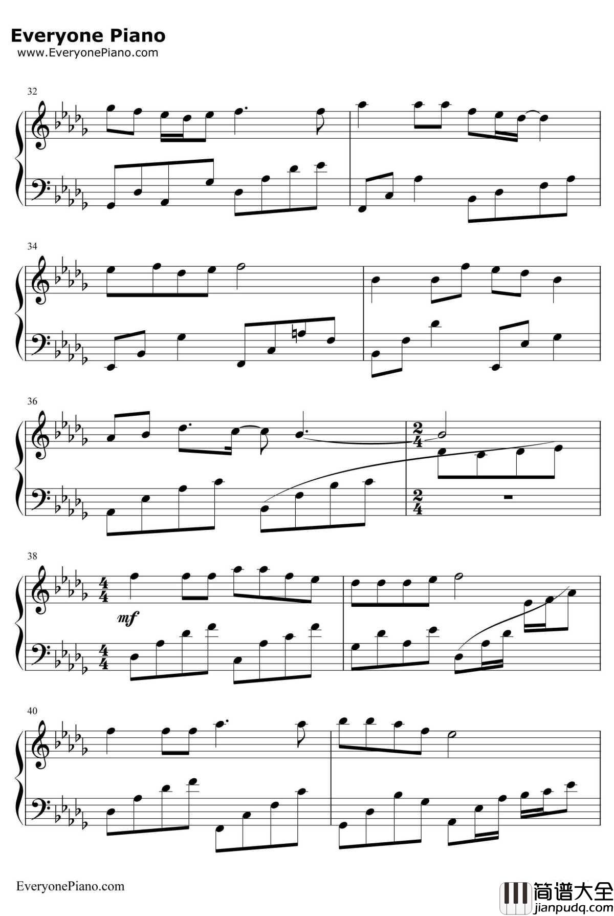 爱的回答钢琴谱_辛晓琪