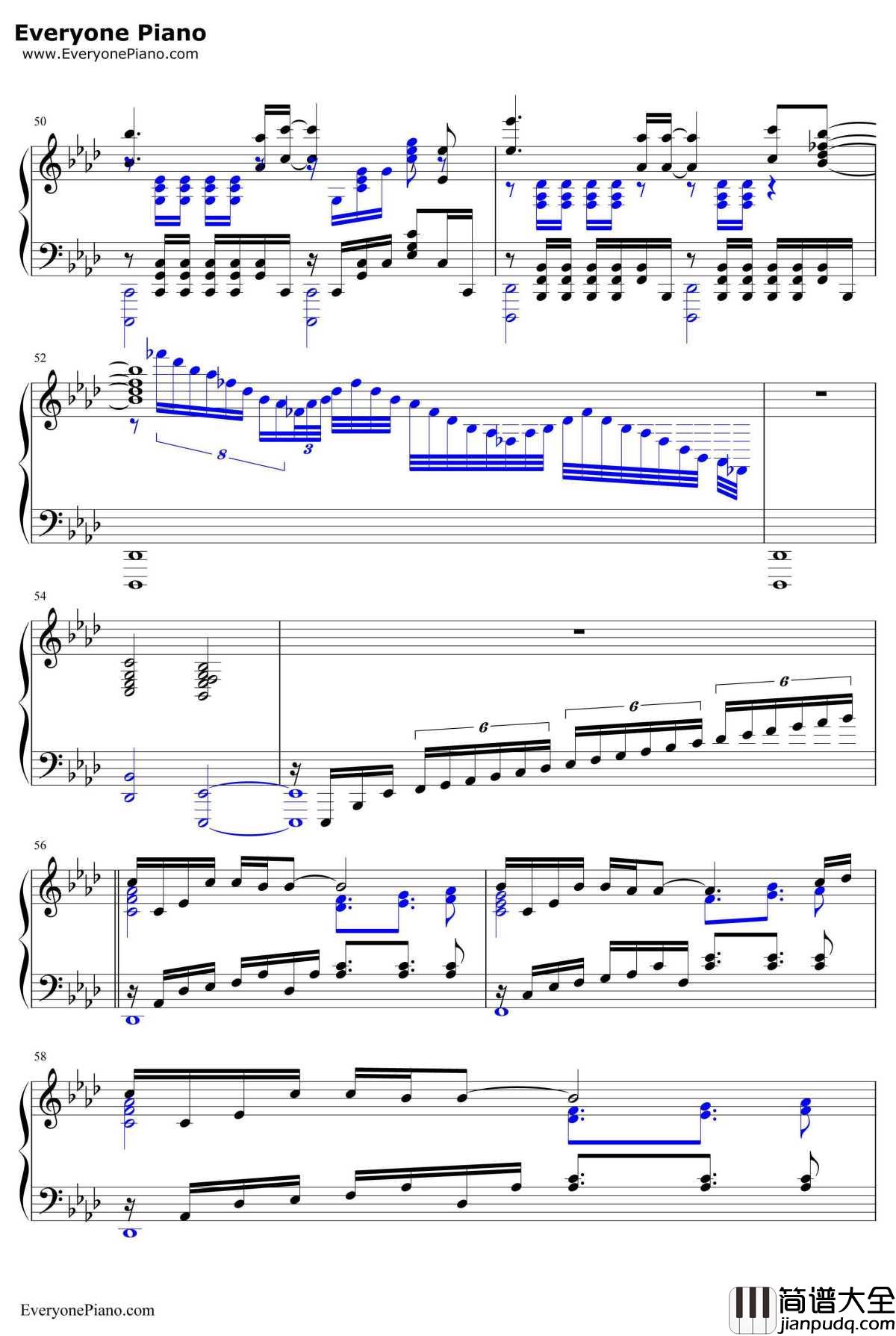 Stay_Alive钢琴谱_爱蜜莉雅（CV:高桥李依）_Re从零开始的异世界生活ED2