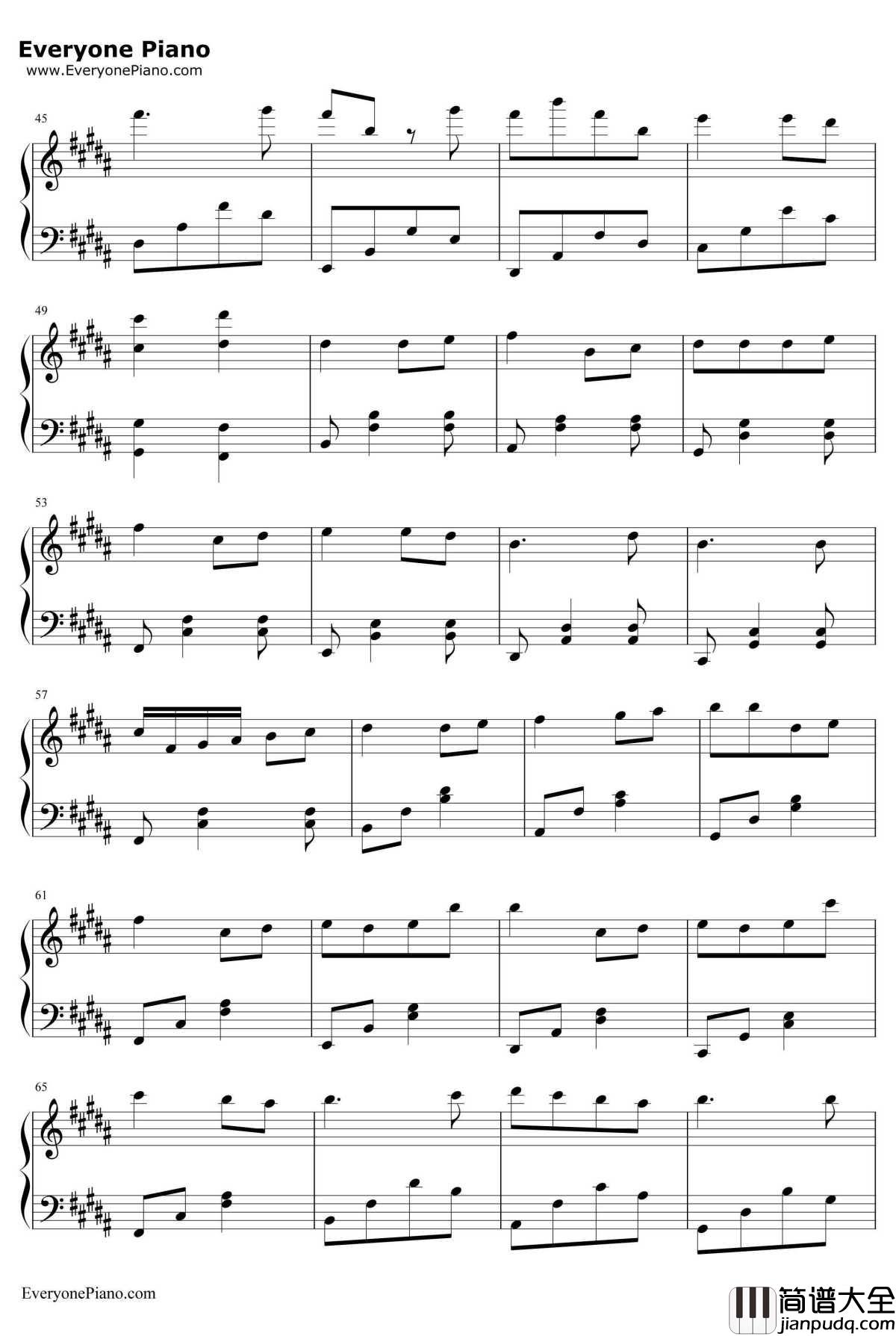 我的骄傲钢琴谱__容祖儿