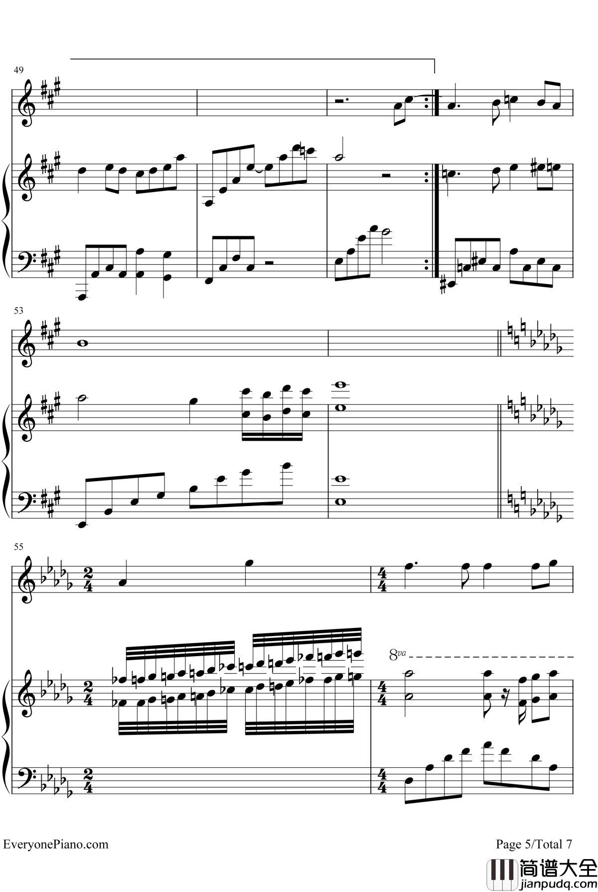 轨迹钢琴谱_周杰伦