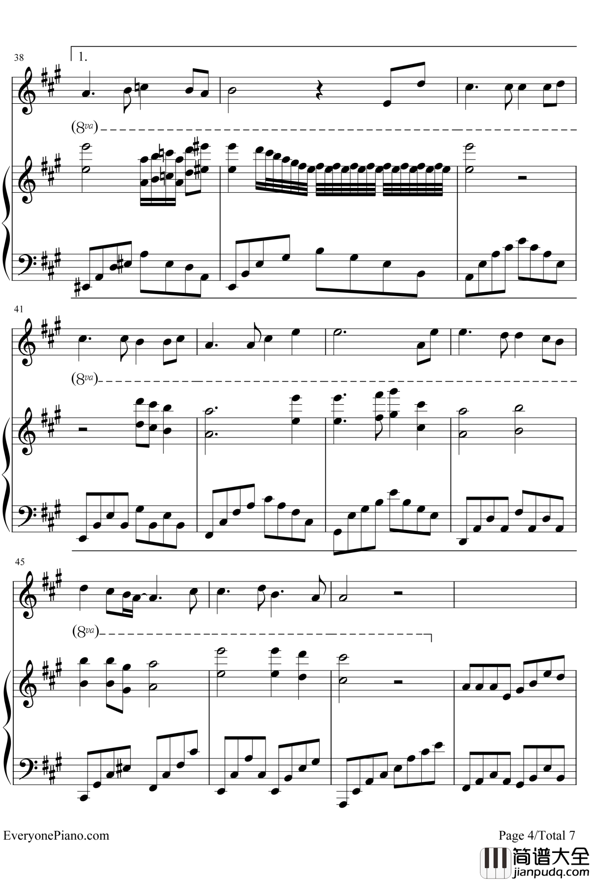 轨迹钢琴谱_周杰伦