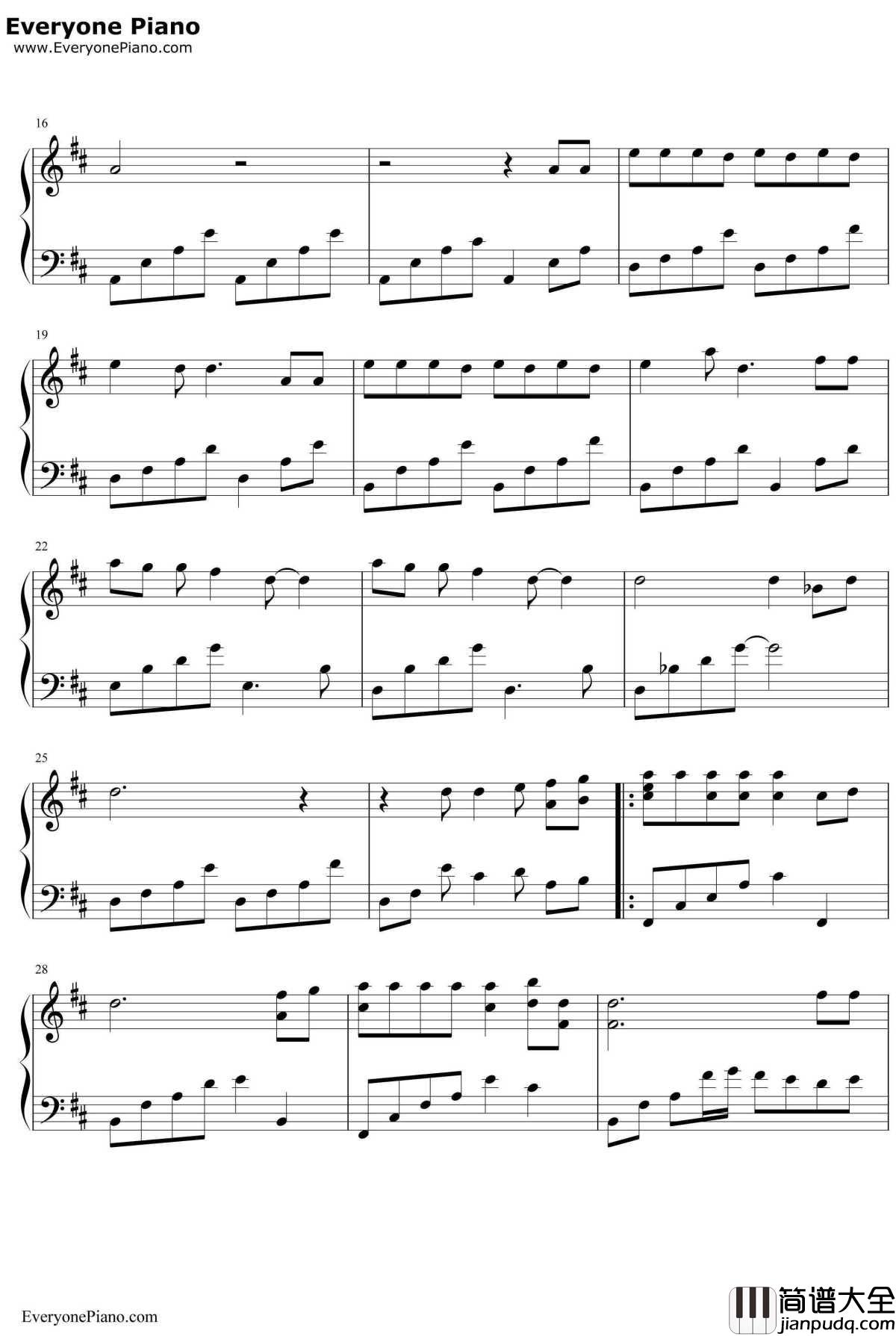 梦一场钢琴谱_那英_