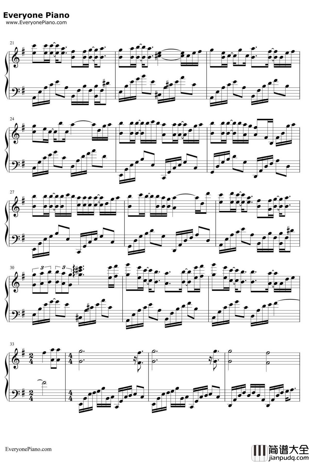 A_lone_On_The_Way钢琴谱_Pianoboy