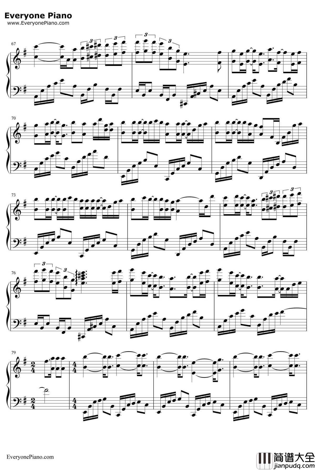 A_lone_On_The_Way钢琴谱_Pianoboy