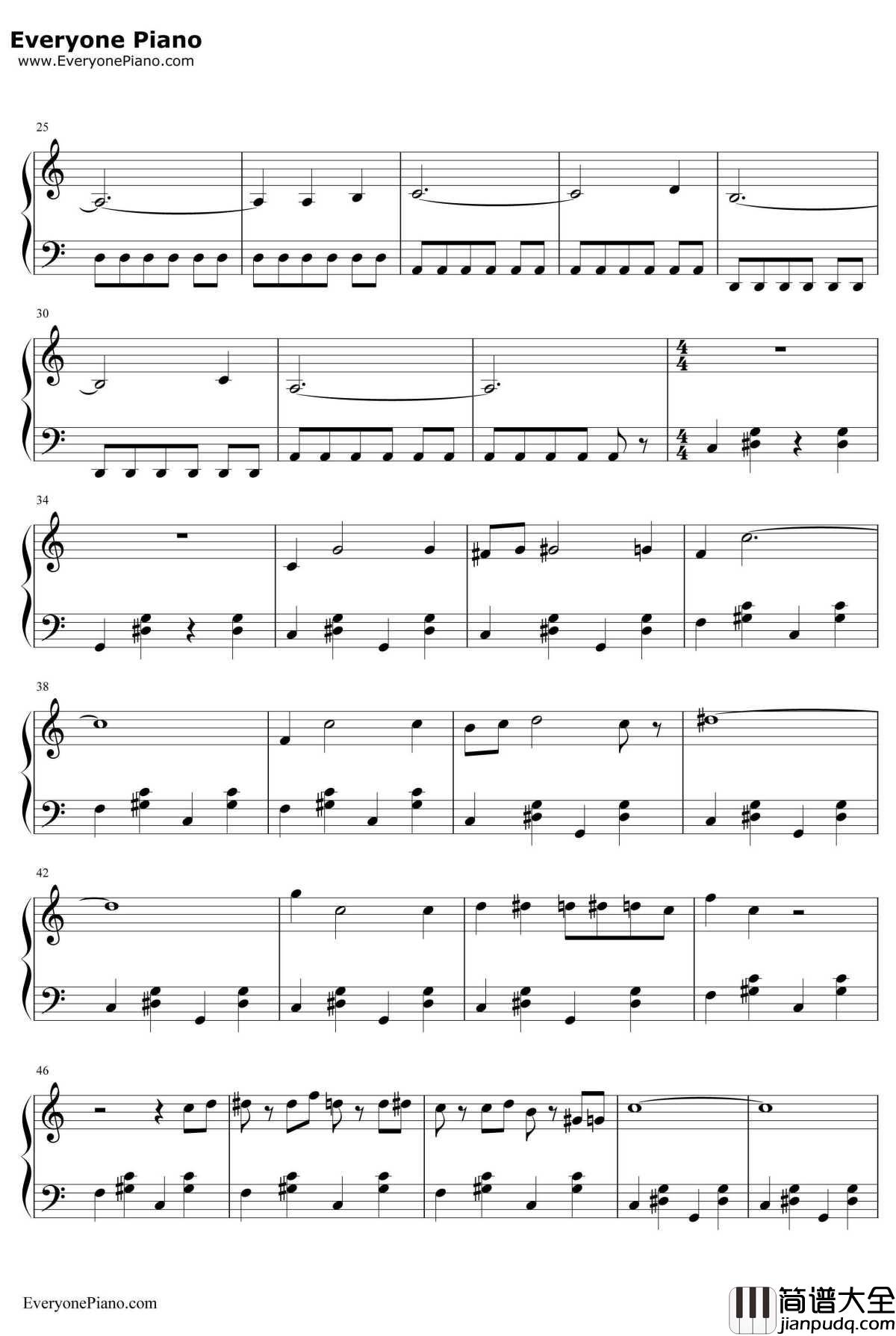 神探夏洛克主题曲钢琴谱_DavidArnoldandMichaelPrice_简单版