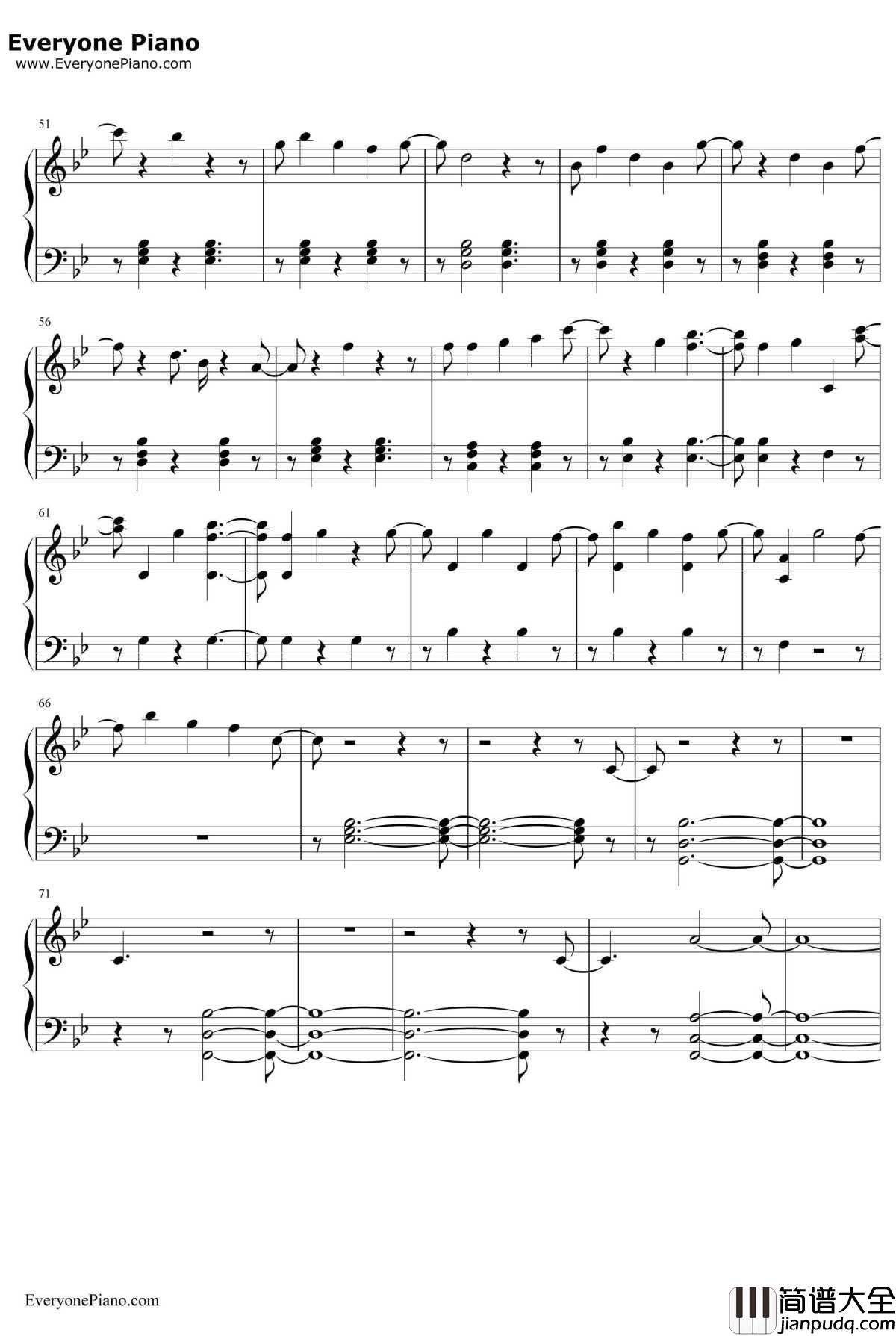 Nada钢琴谱_Shakira